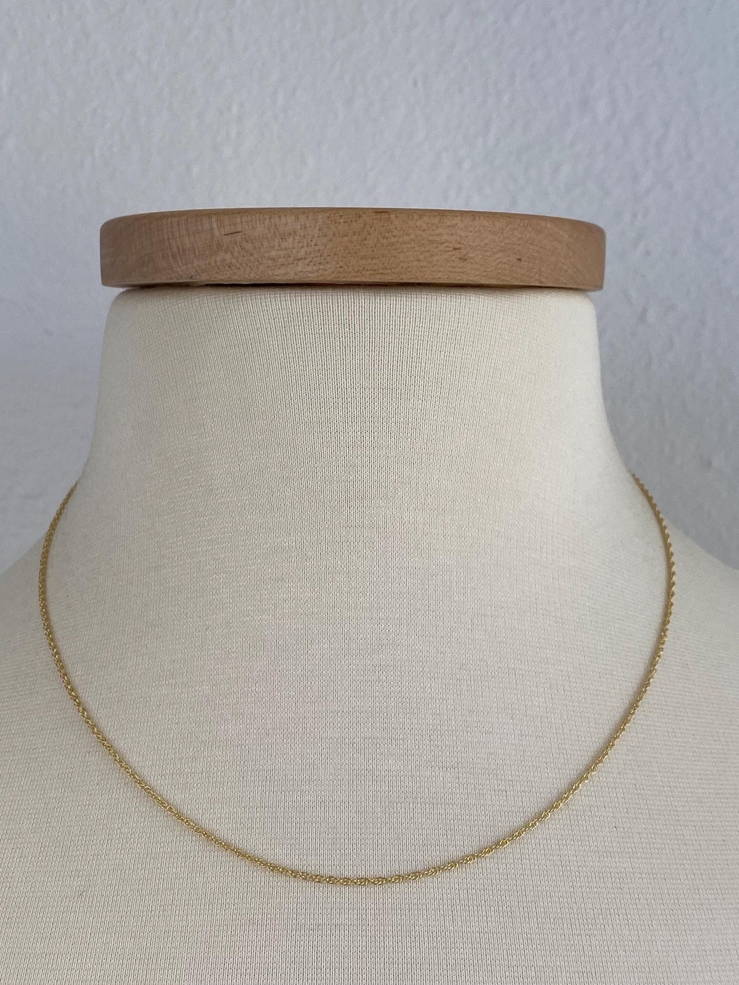 Vintage Solid 14k Yellow Gold Chain Necklace - 18 inches