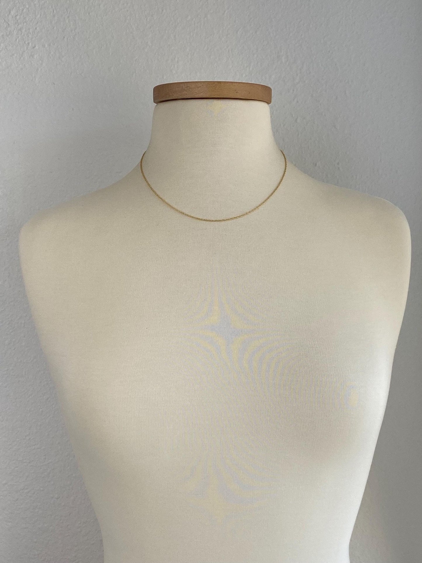 Vintage Solid 14k Yellow Gold Chain Necklace - 18 inches
