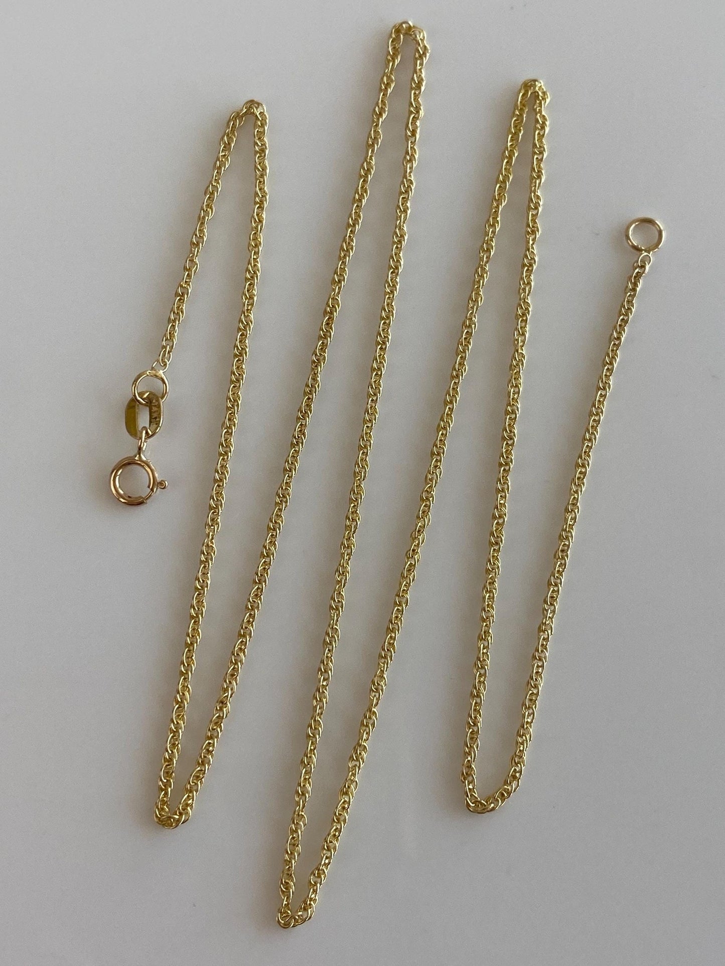 Vintage Solid 14k Yellow Gold Chain Necklace - 18 inches