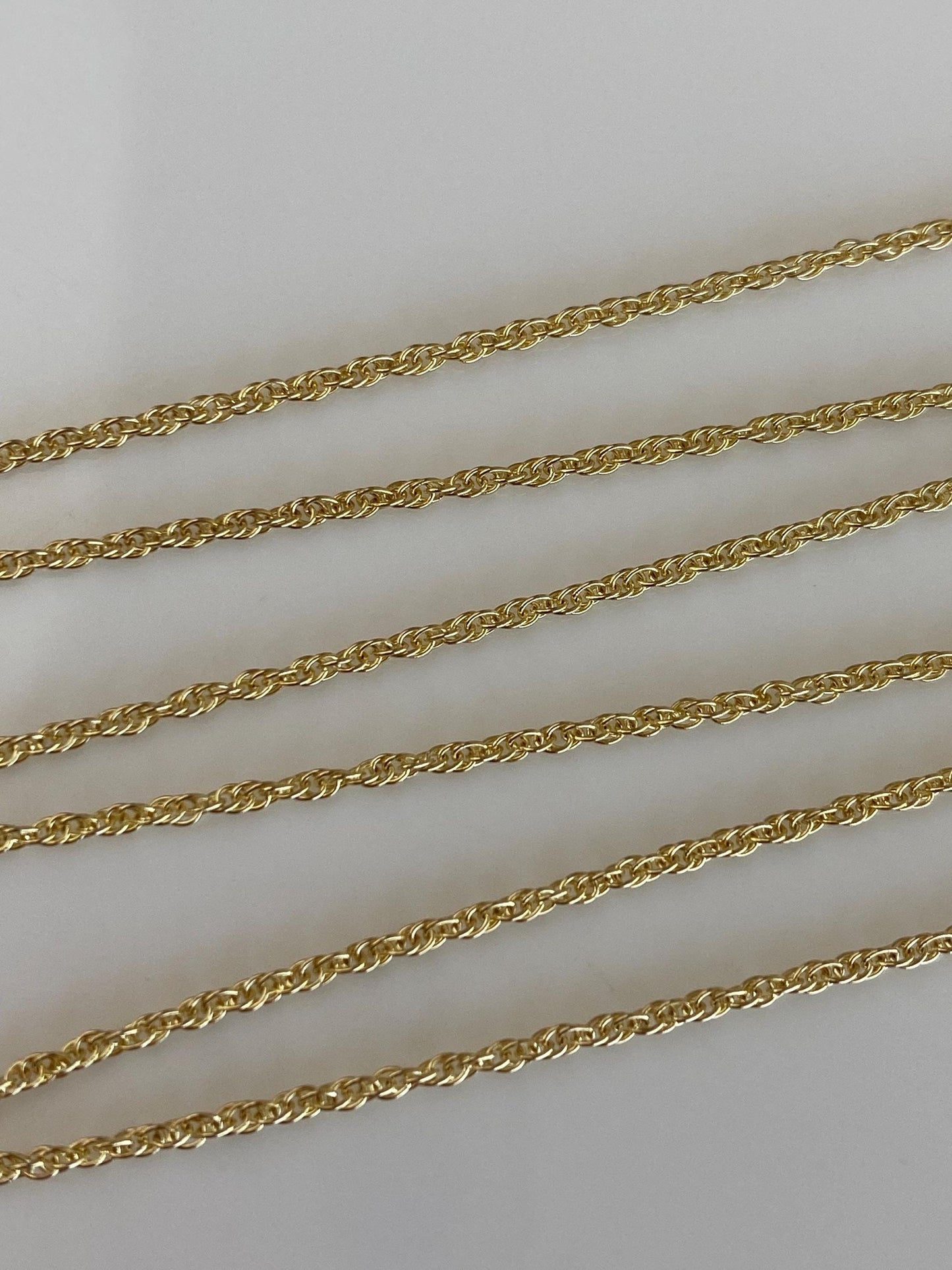 Vintage Solid 14k Yellow Gold Chain Necklace - 18 inches