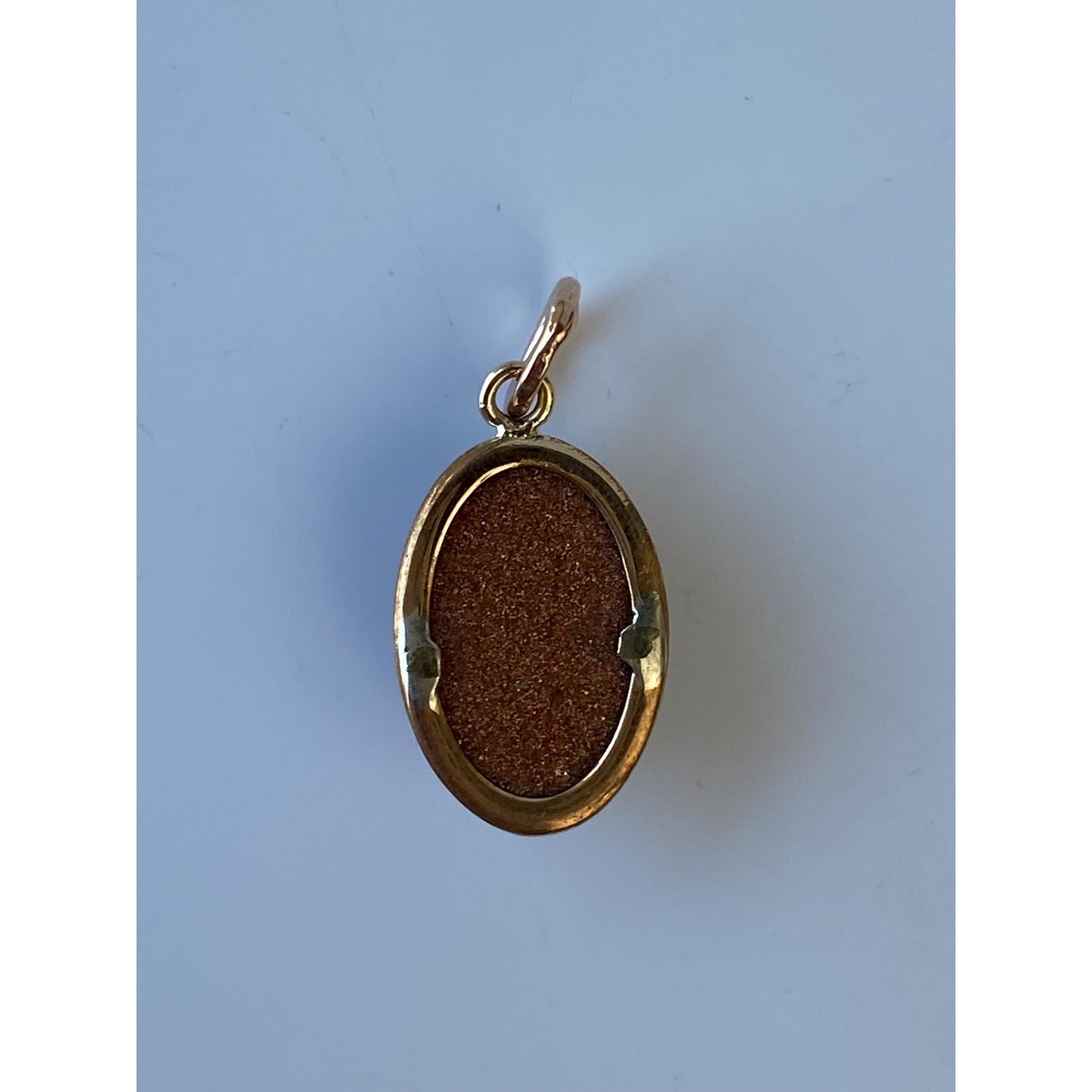 Vintage Solid 10k Yellow Gold Goldstone Stick Pin Conversion Charm