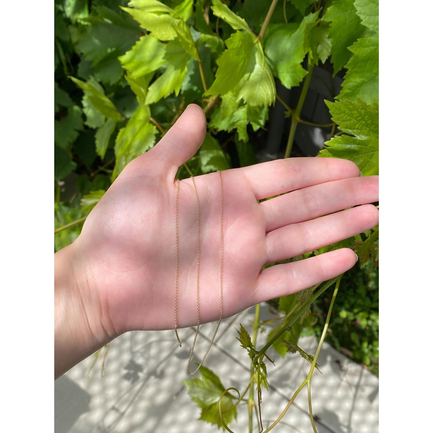 Vintage Solid 18k Yellow Gold Long Tight Rolo Chain Necklace - 24.25 inches