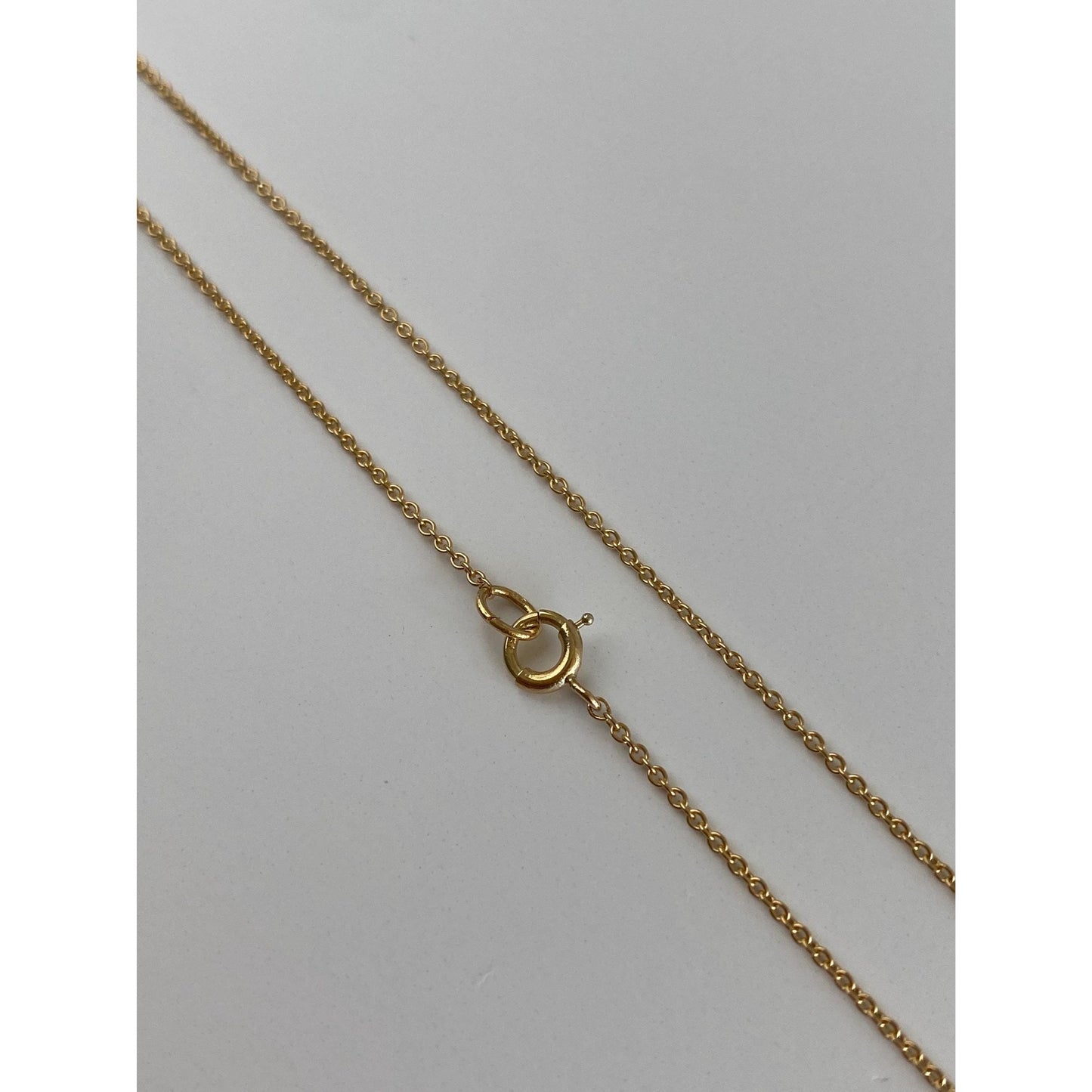Vintage Solid 18k Yellow Gold Long Tight Rolo Chain Necklace - 24.25 inches