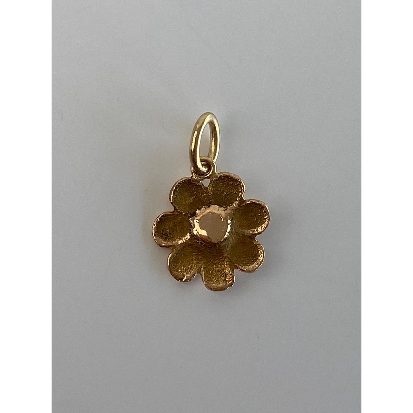 Vintage Solid 10k Yellow Gold Flower Charm
