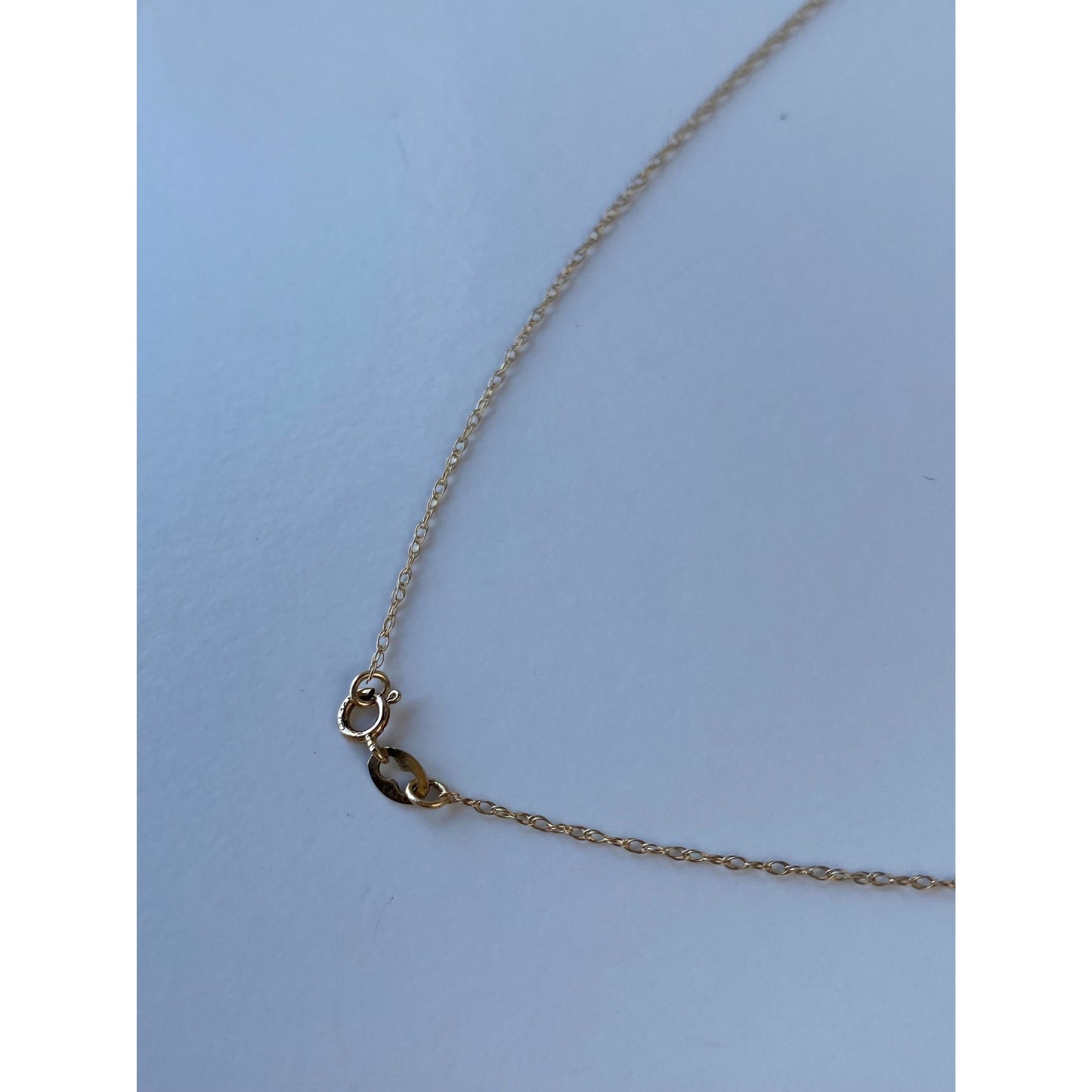 Vintage Solid 14k Yellow Gold Dainty Chain Necklace - 17.75 inches