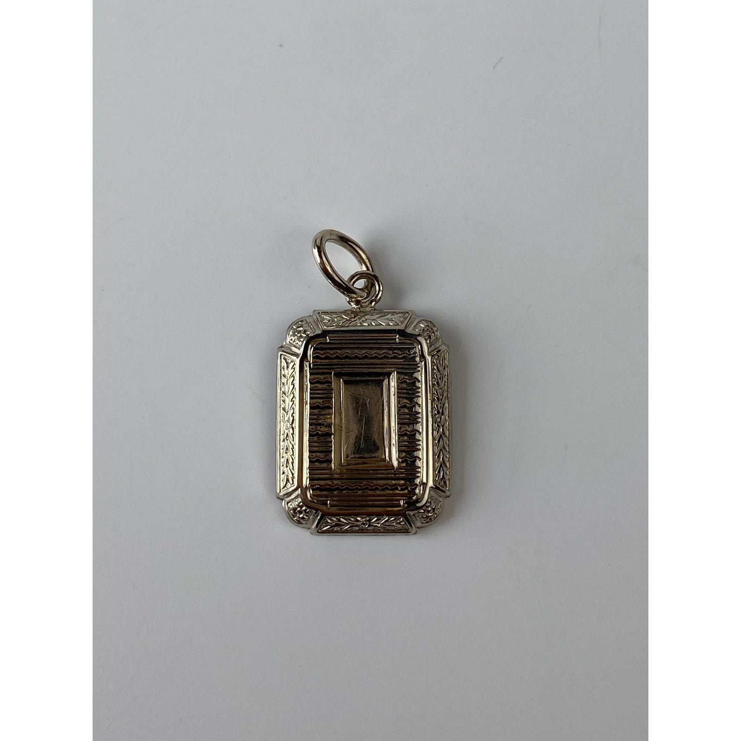 Vintage Solid 14k White Gold Cufflink Conversion Charm