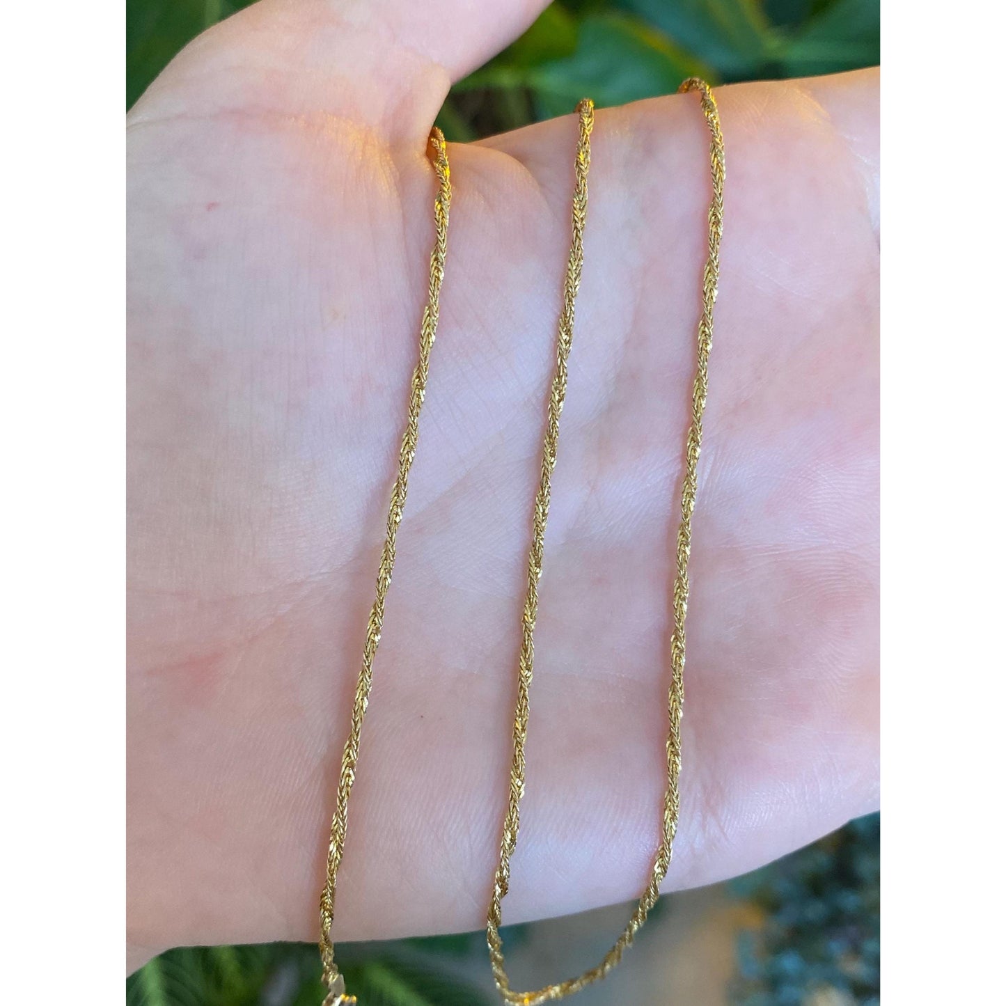 Vintage Solid 14k Yellow Gold Twist Chain Necklace - 19 inches