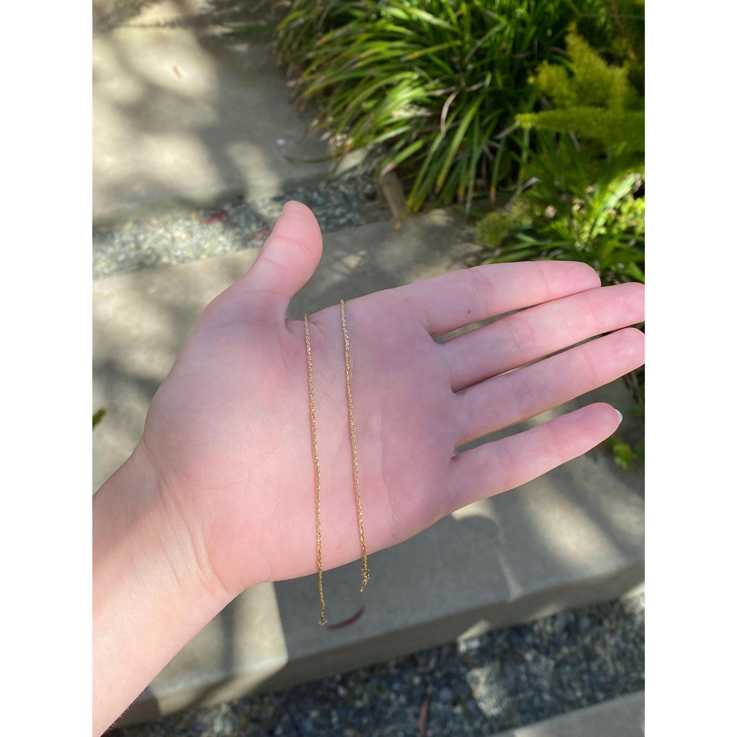 Vintage Solid 14k Yellow Gold Twist Chain Necklace - 16 inches