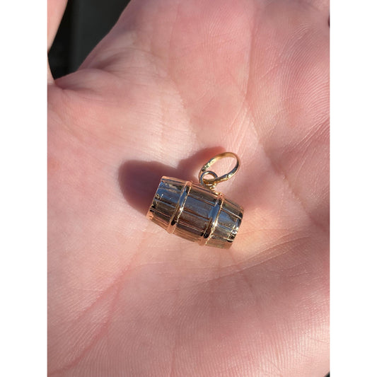 Vintage 18k Yellow Gold Barrel Charm