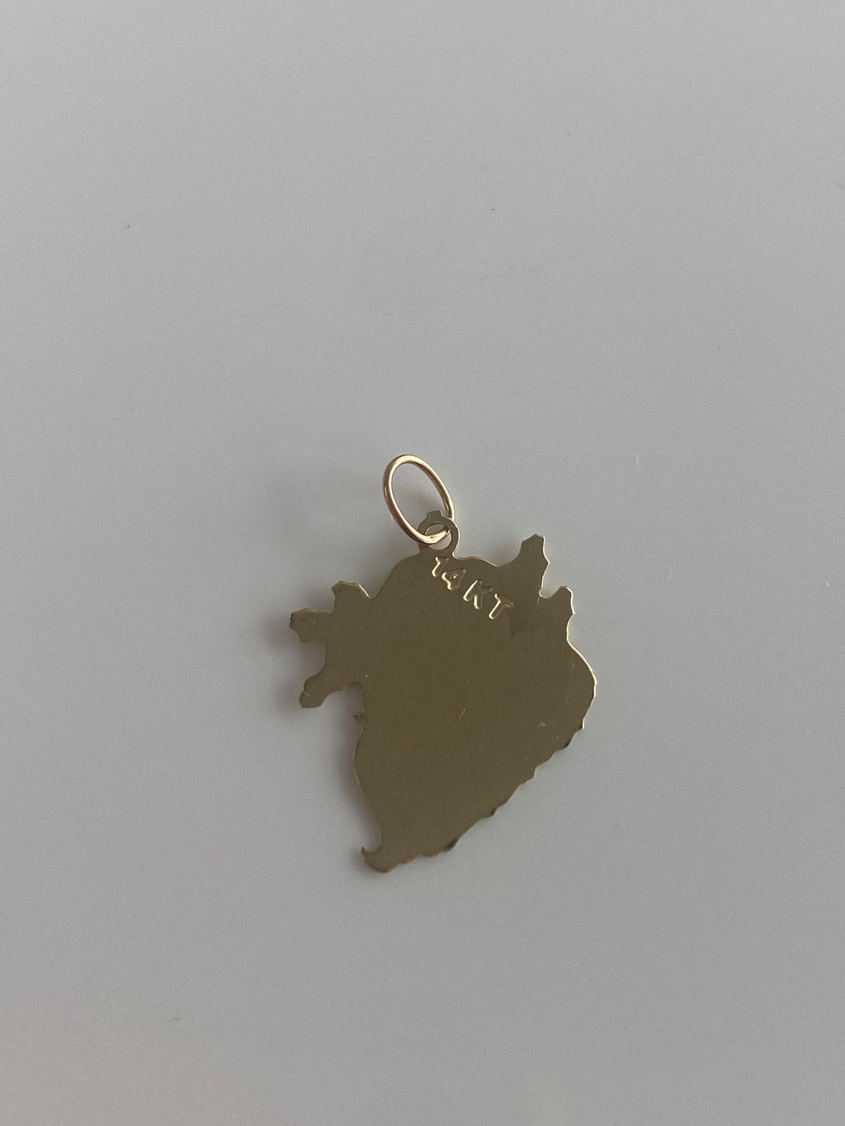 Vintage Solid 14k Yellow Gold Thin Santa Charm