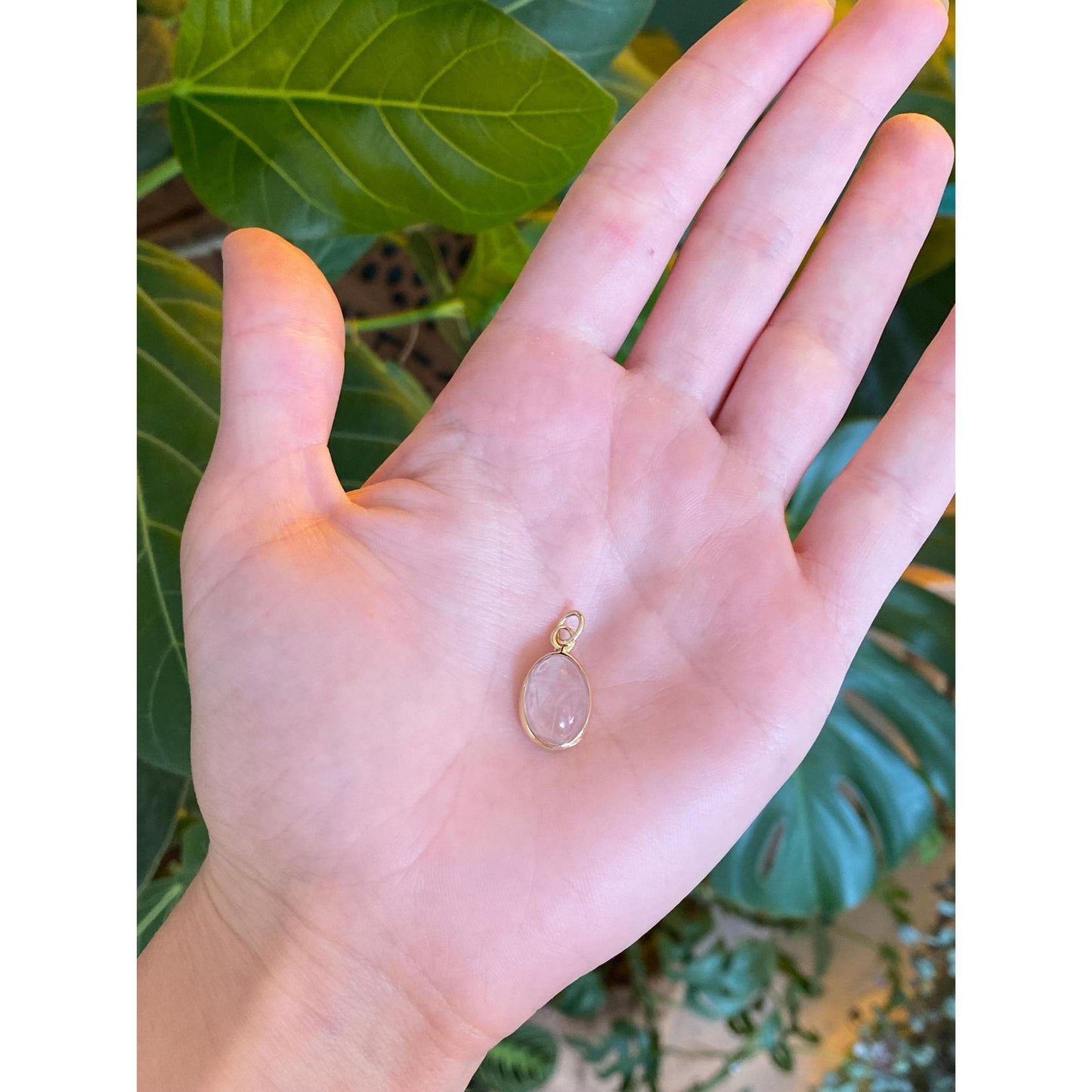 Vintage Solid 14k Yellow Gold Rose Quartz Scarab Charm