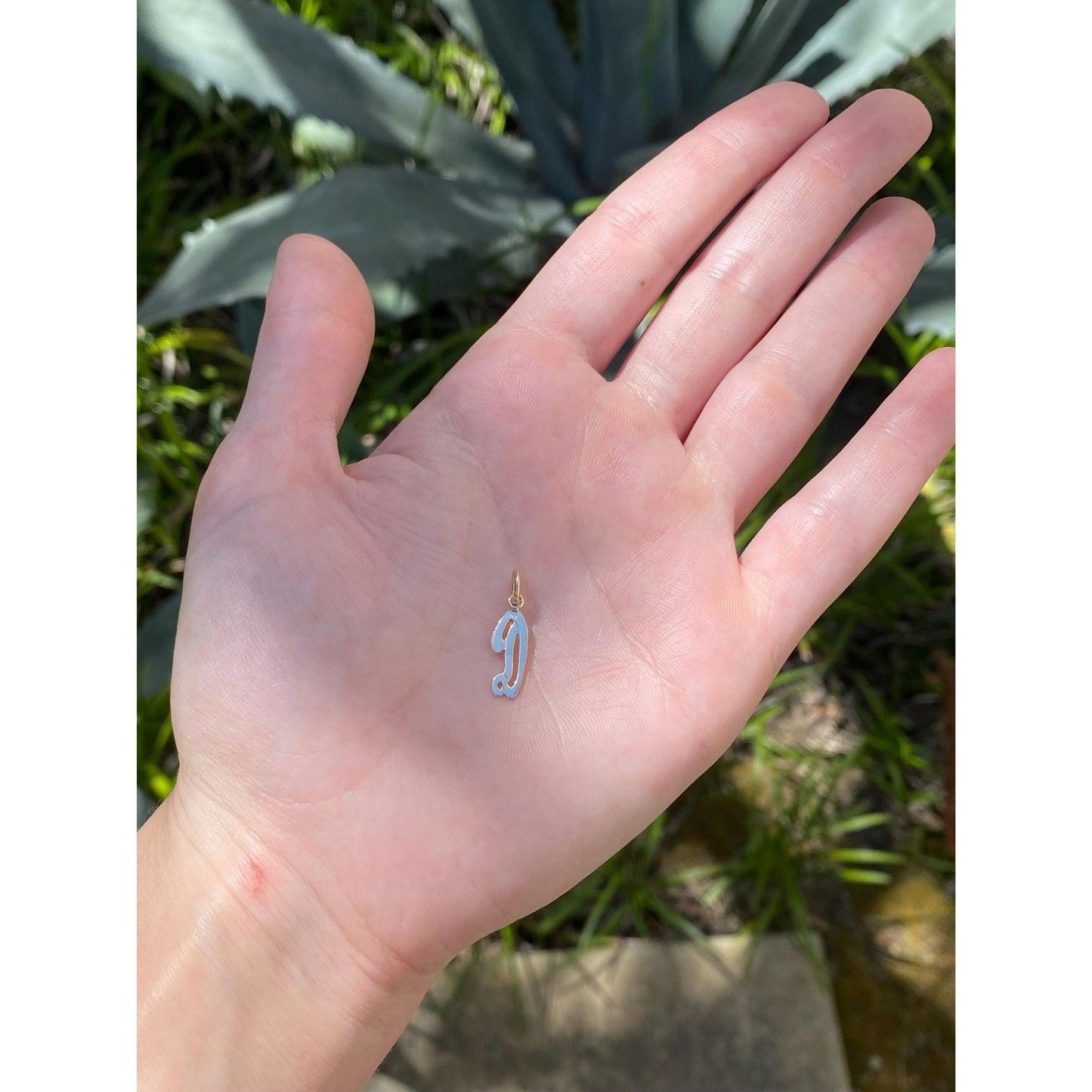 Solid 14k Yellow Gold Initial 'D' Charm