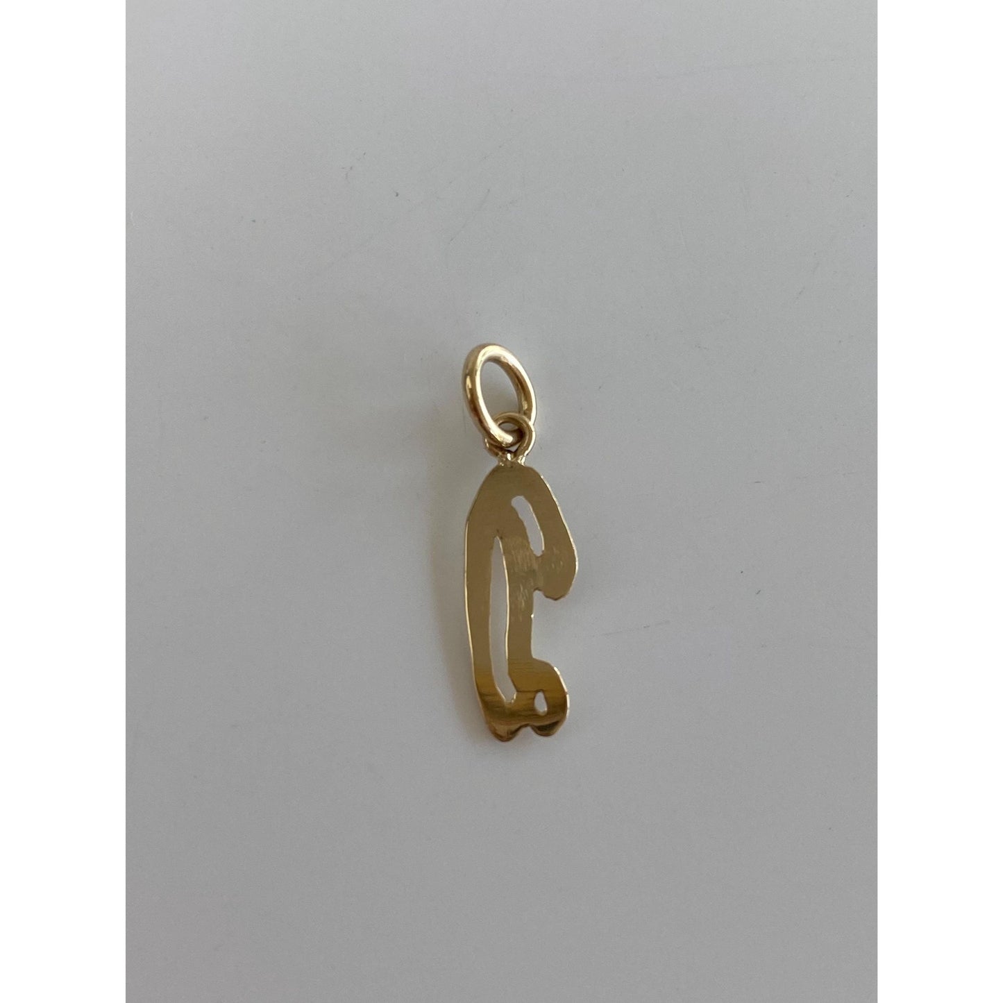 Solid 14k Yellow Gold Initial 'D' Charm