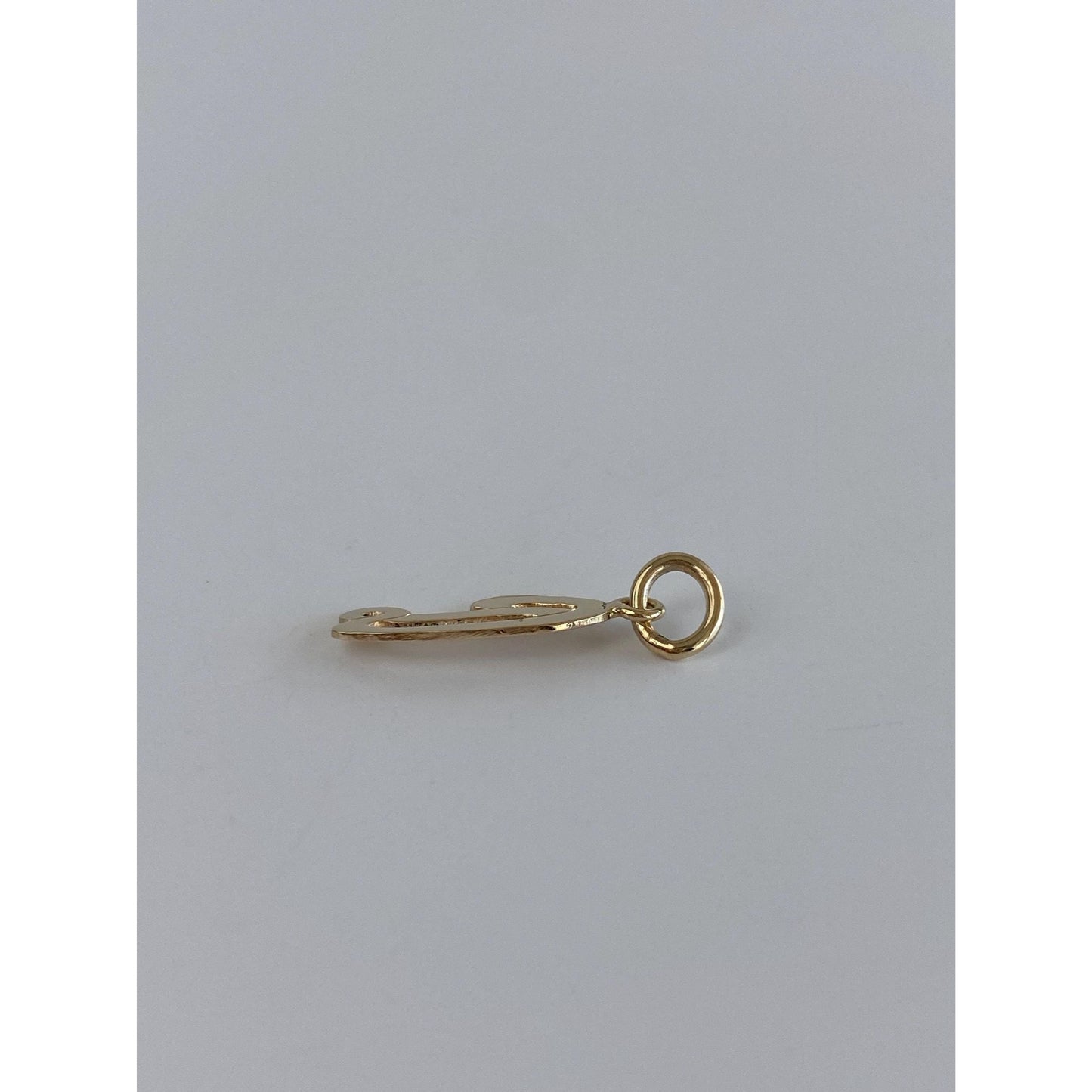 Solid 14k Yellow Gold Initial 'D' Charm