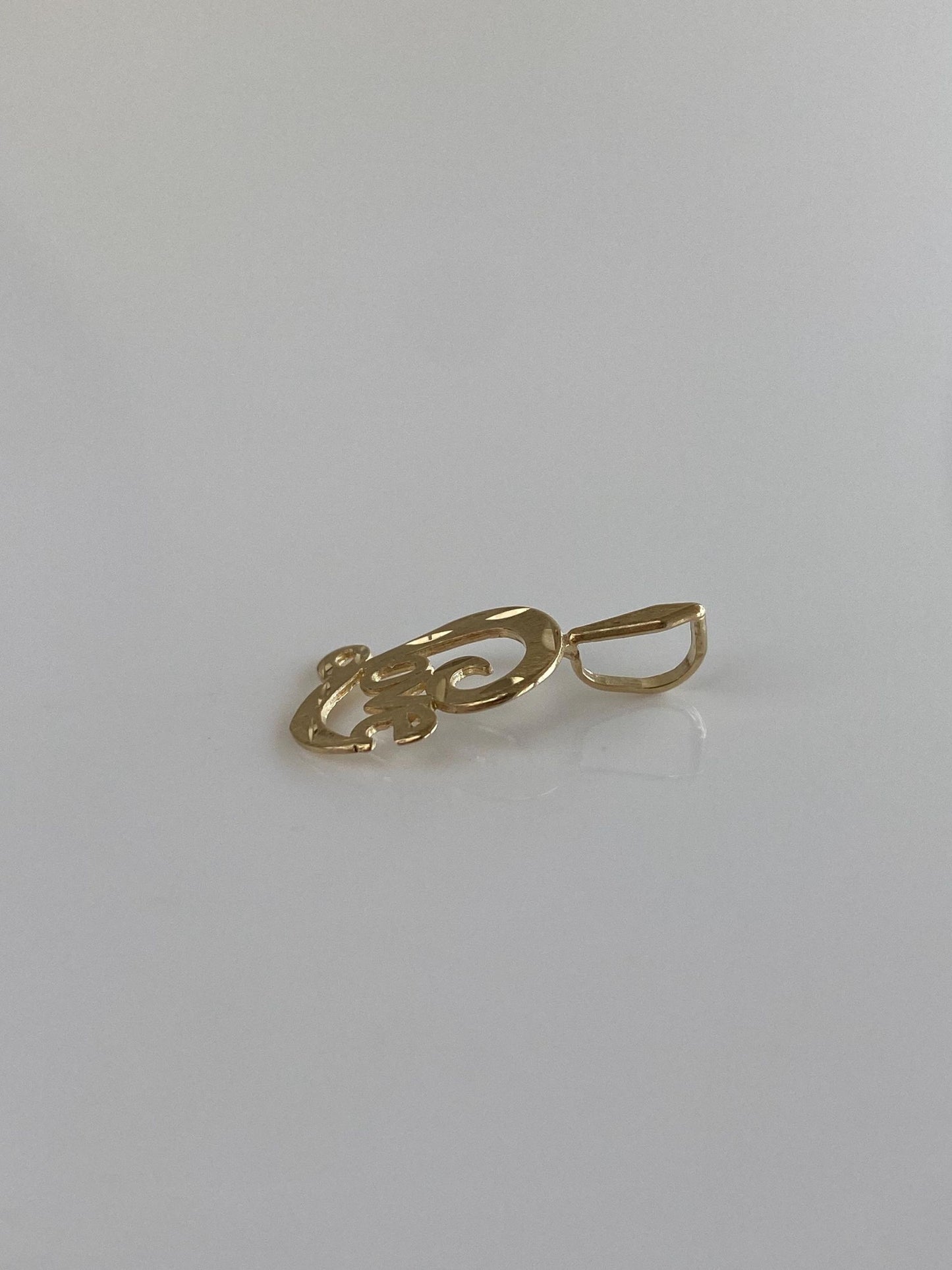 Vintage Solid 14k Yellow Gold 'Love' Charm