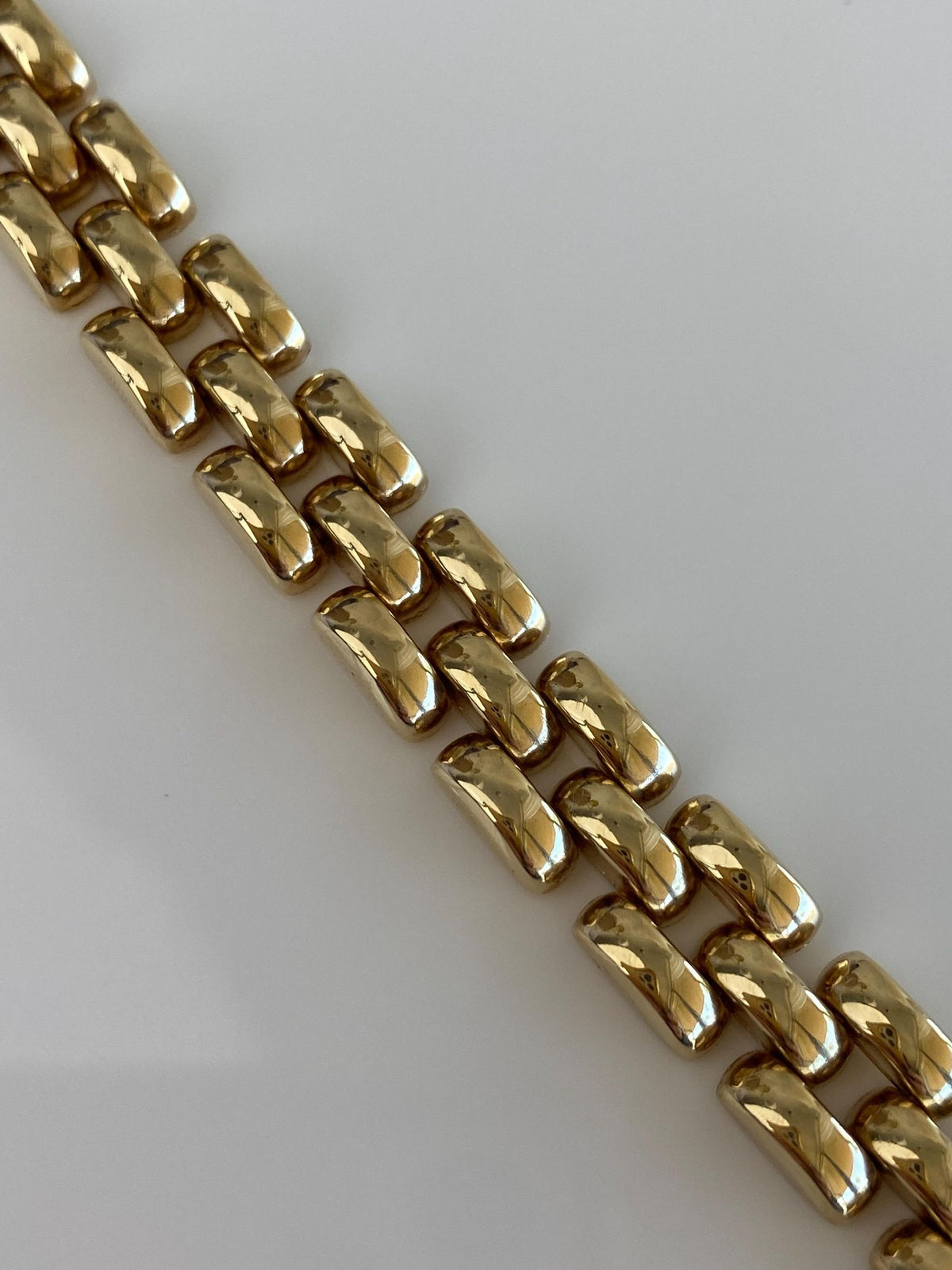 Vintage Solid 14k Yellow Gold Watch Band Link Bracelet - 7 inches