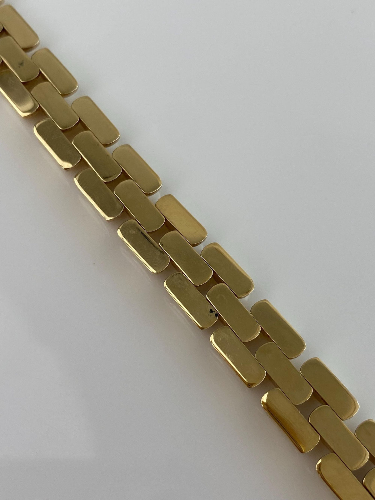 Vintage Solid 14k Yellow Gold Watch Band Link Bracelet - 7 inches