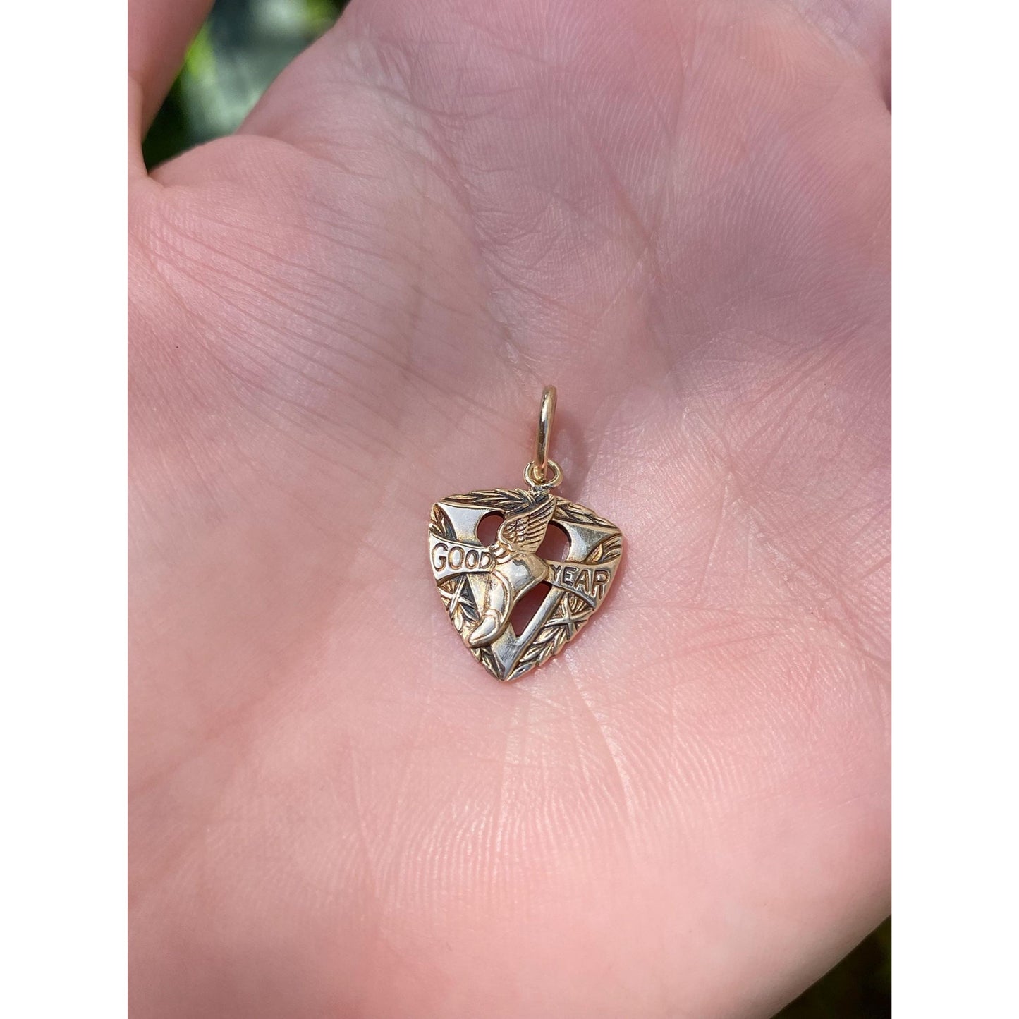 Vintage Solid 10k Yellow Gold Good Year Charm