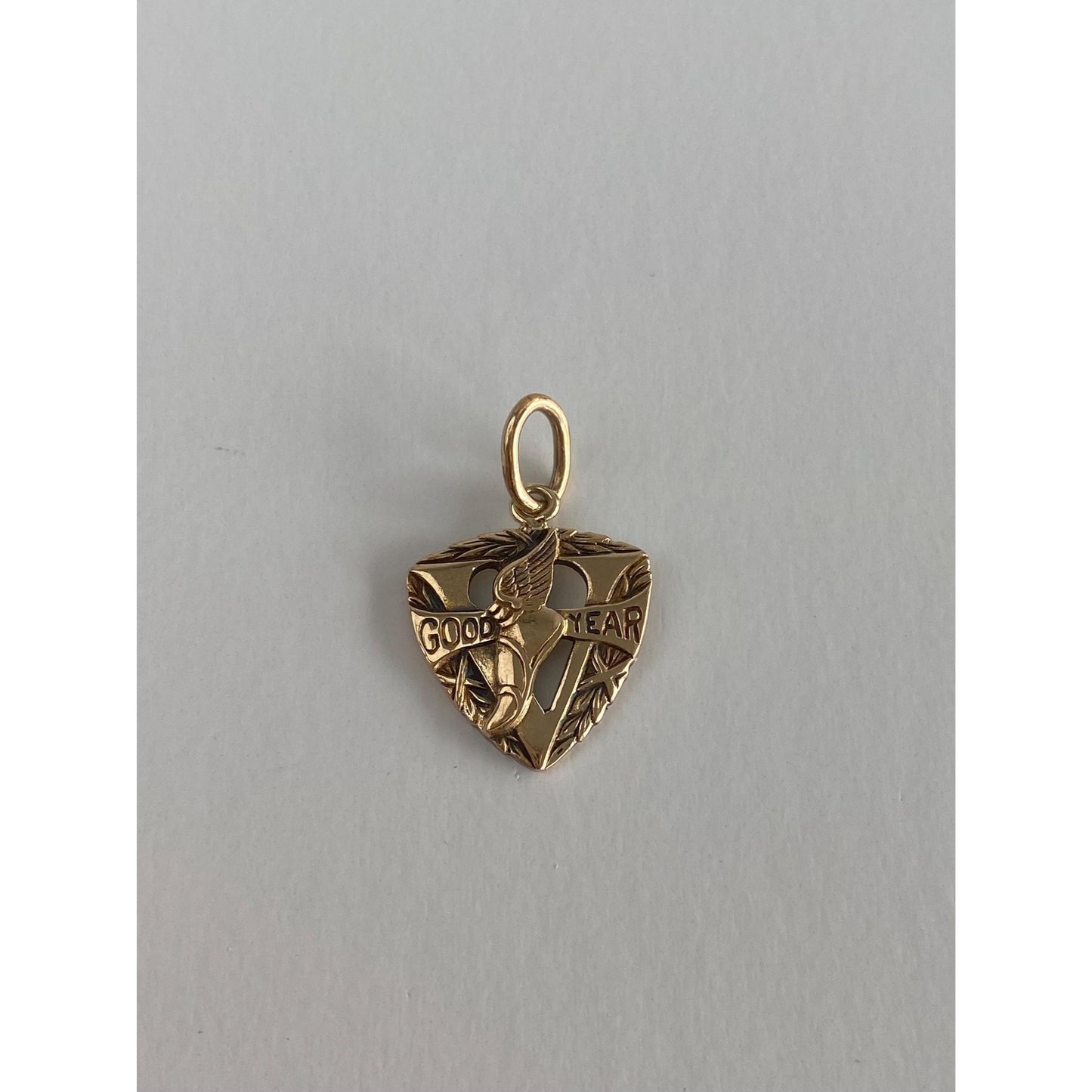 Vintage Solid 10k Yellow Gold Good Year Charm