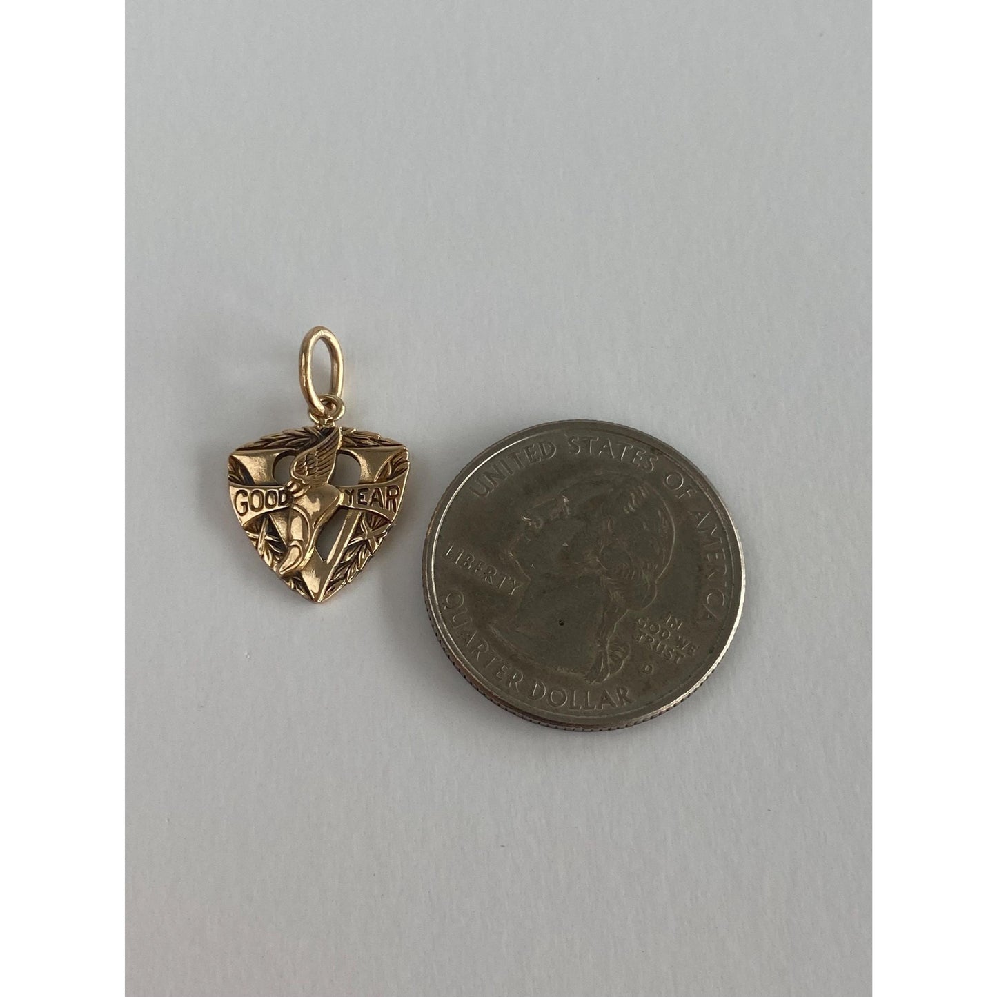 Vintage Solid 10k Yellow Gold Good Year Charm