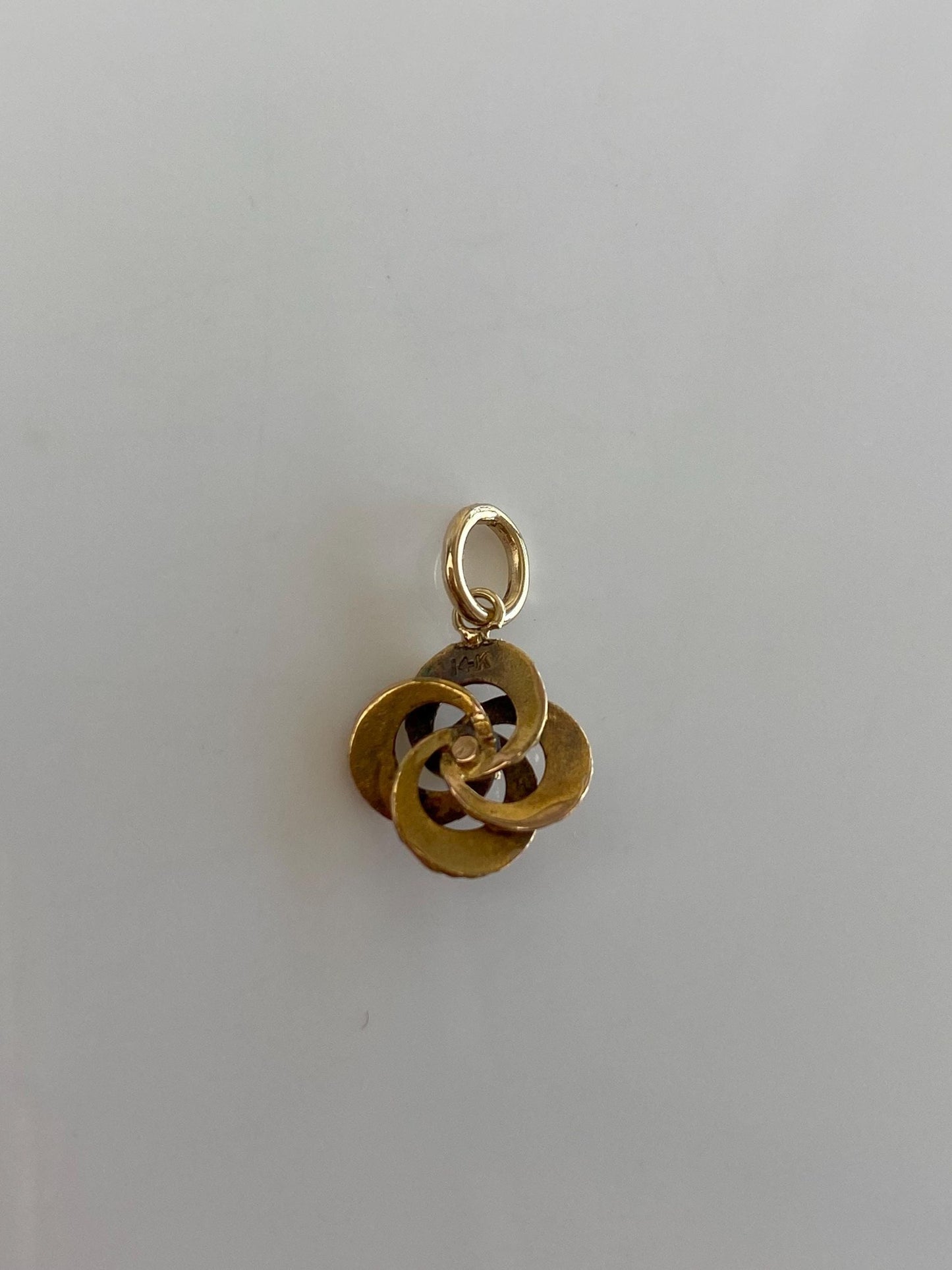 Vintage 14k Yellow Gold Seed Pearl Designed Knot Stick Pin Conversion Charm