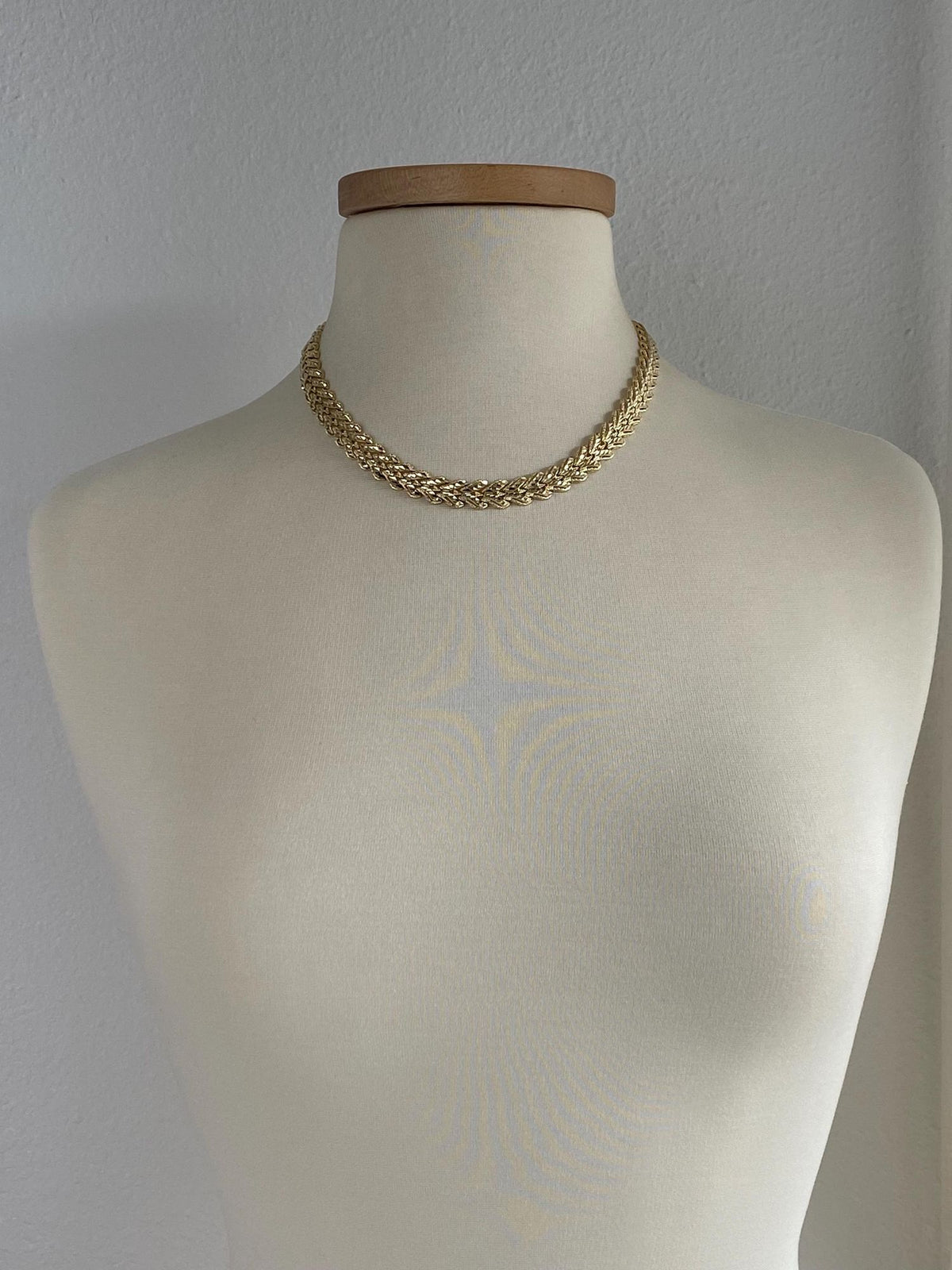 Vintage Solid 14k Yellow Gold Diamond Cut Fancy Link Chain Necklace - 18.25 inches