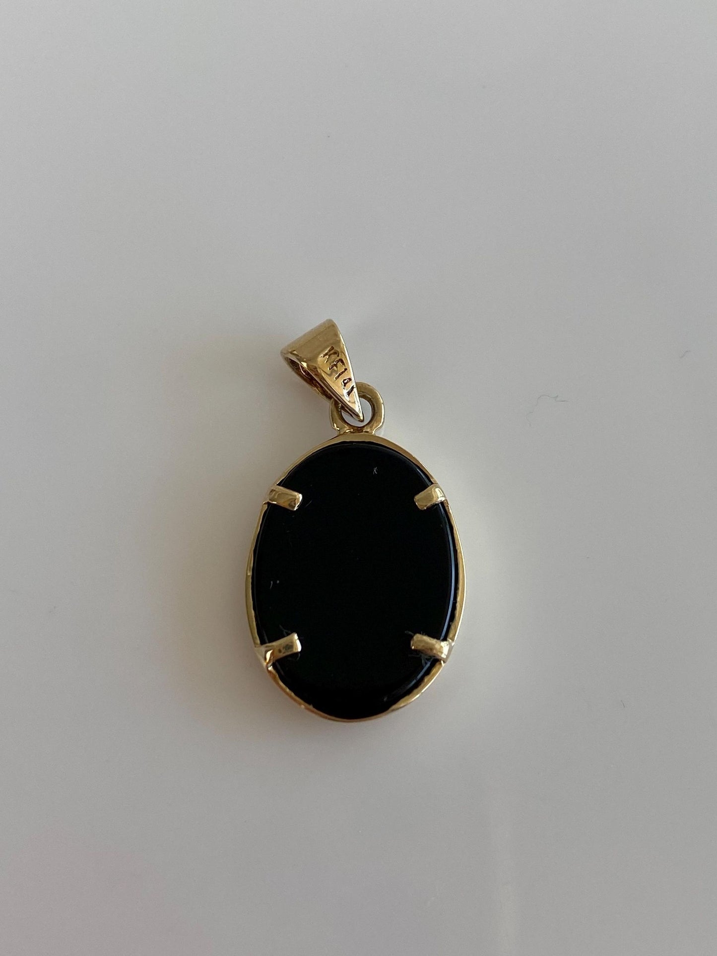 Vintage Solid 14k Yellow Gold Cat Cameo Charm