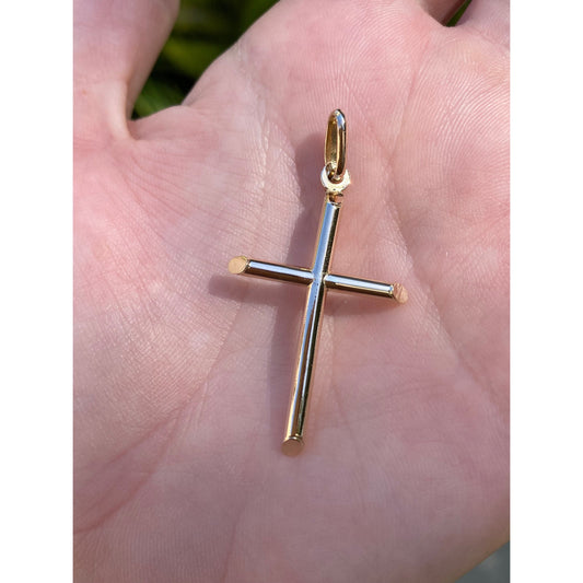 Vintage 14k Yellow Gold Cross Charm