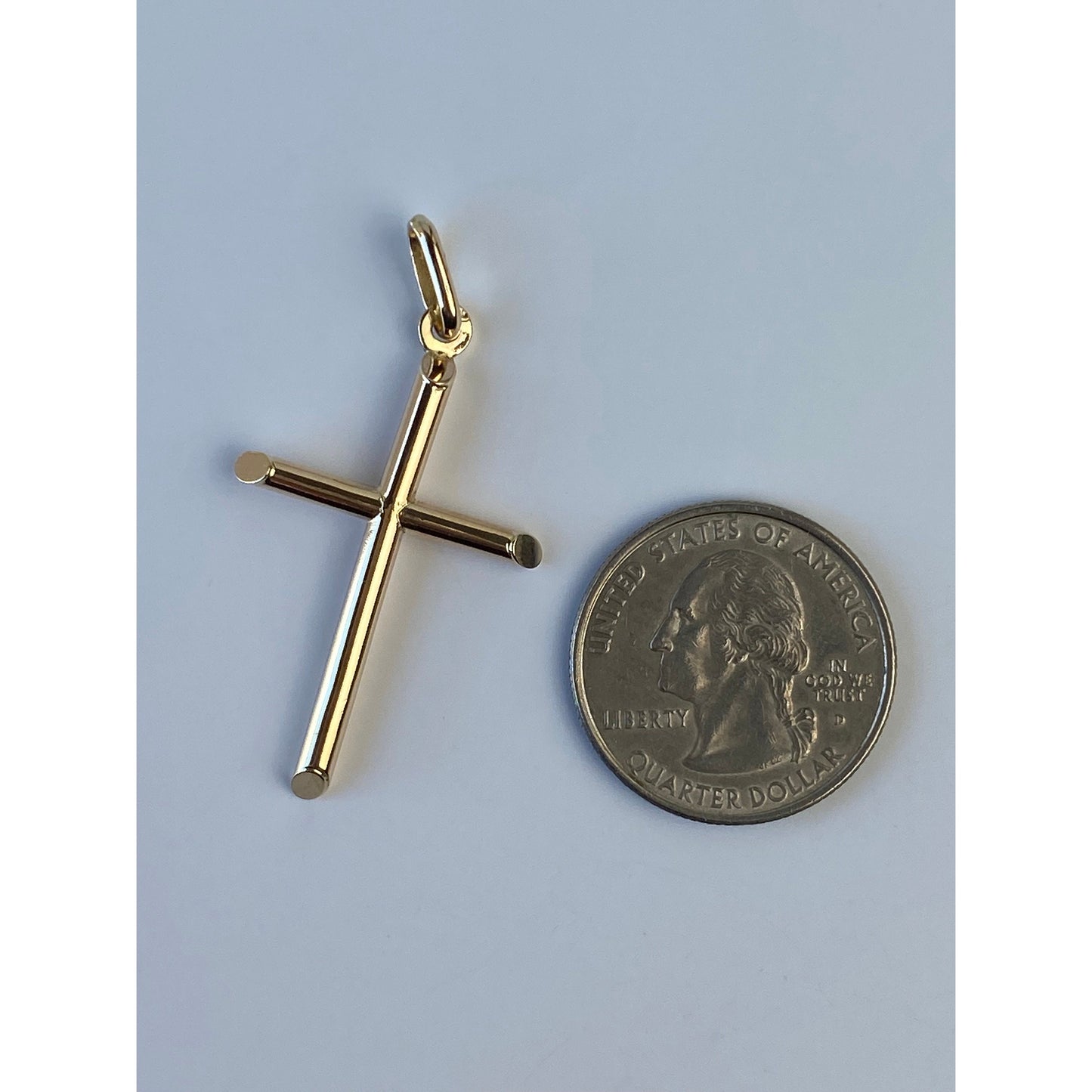 Vintage 14k Yellow Gold Cross Charm