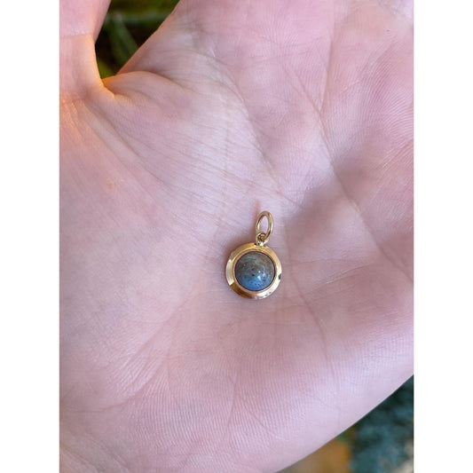 Vintage Solid 14k Yellow Gold Agate Stick Pin Conversion Charm