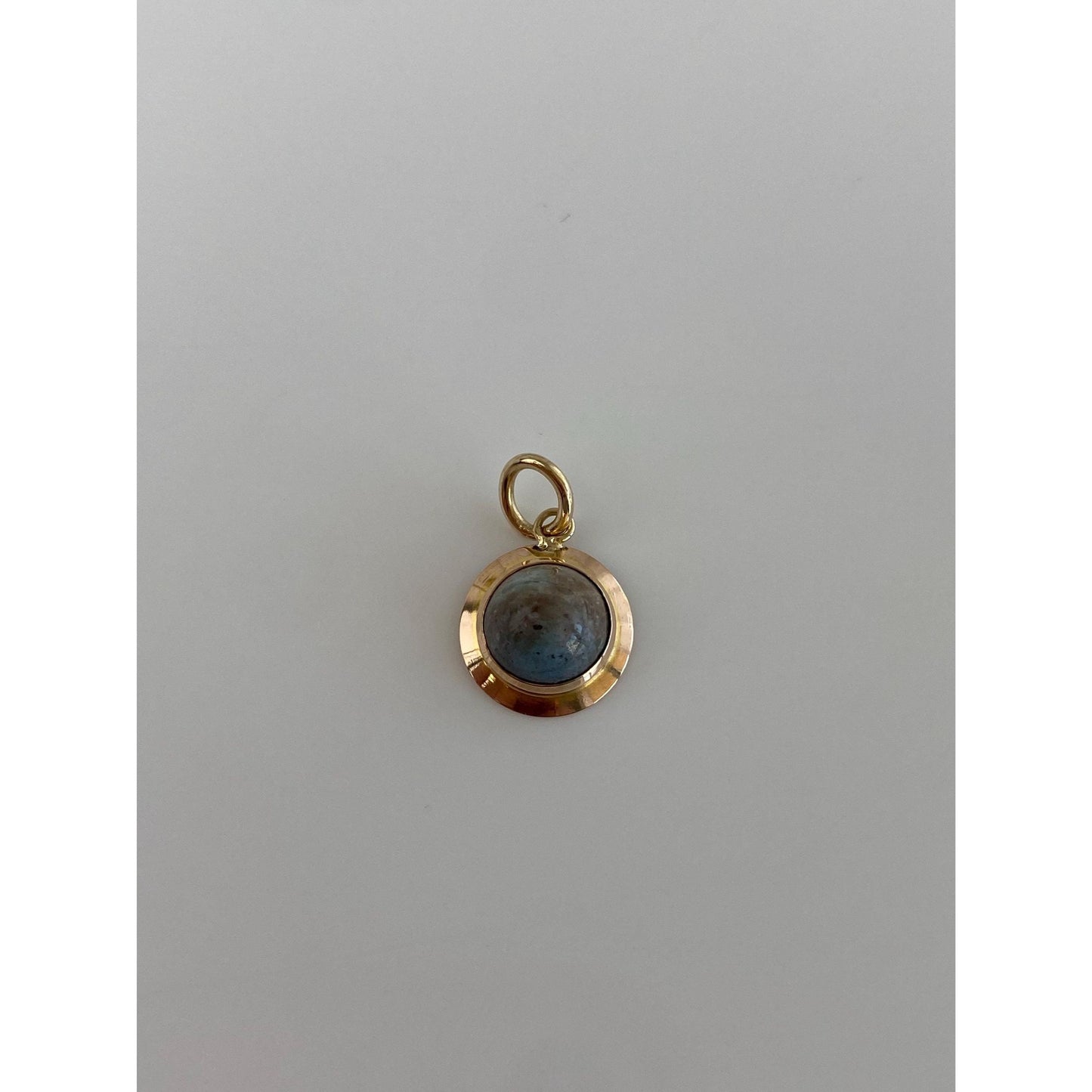 Vintage Solid 14k Yellow Gold Agate Stick Pin Conversion Charm
