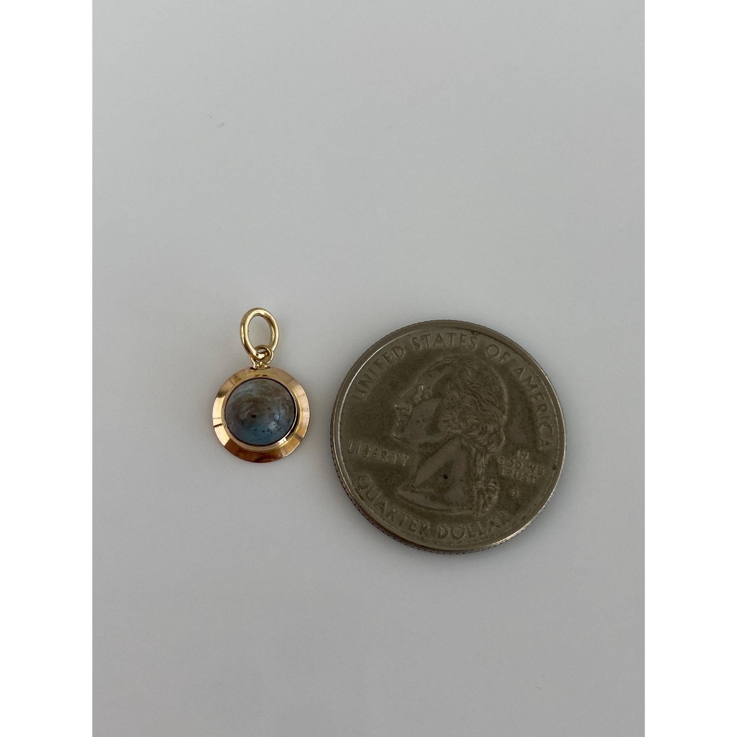 Vintage Solid 14k Yellow Gold Agate Stick Pin Conversion Charm