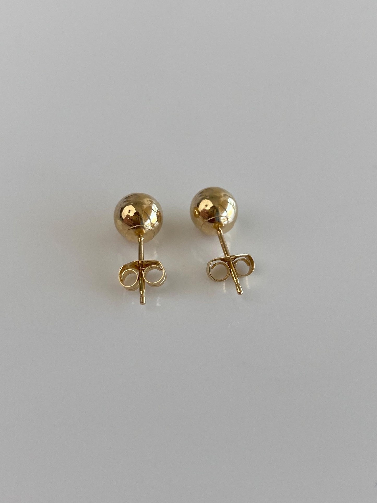 Vintage 14k Yellow Gold Ball Stud Earrings