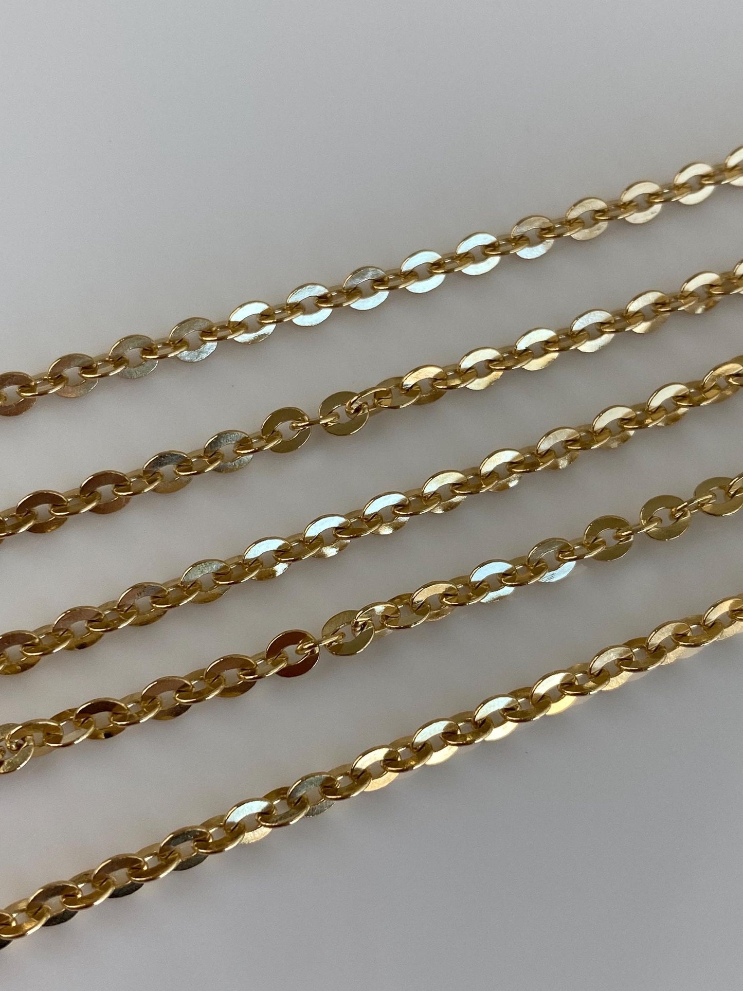 Vintage Solid 18k Yellow Gold Cable Chain Necklace - 23.75 inches
