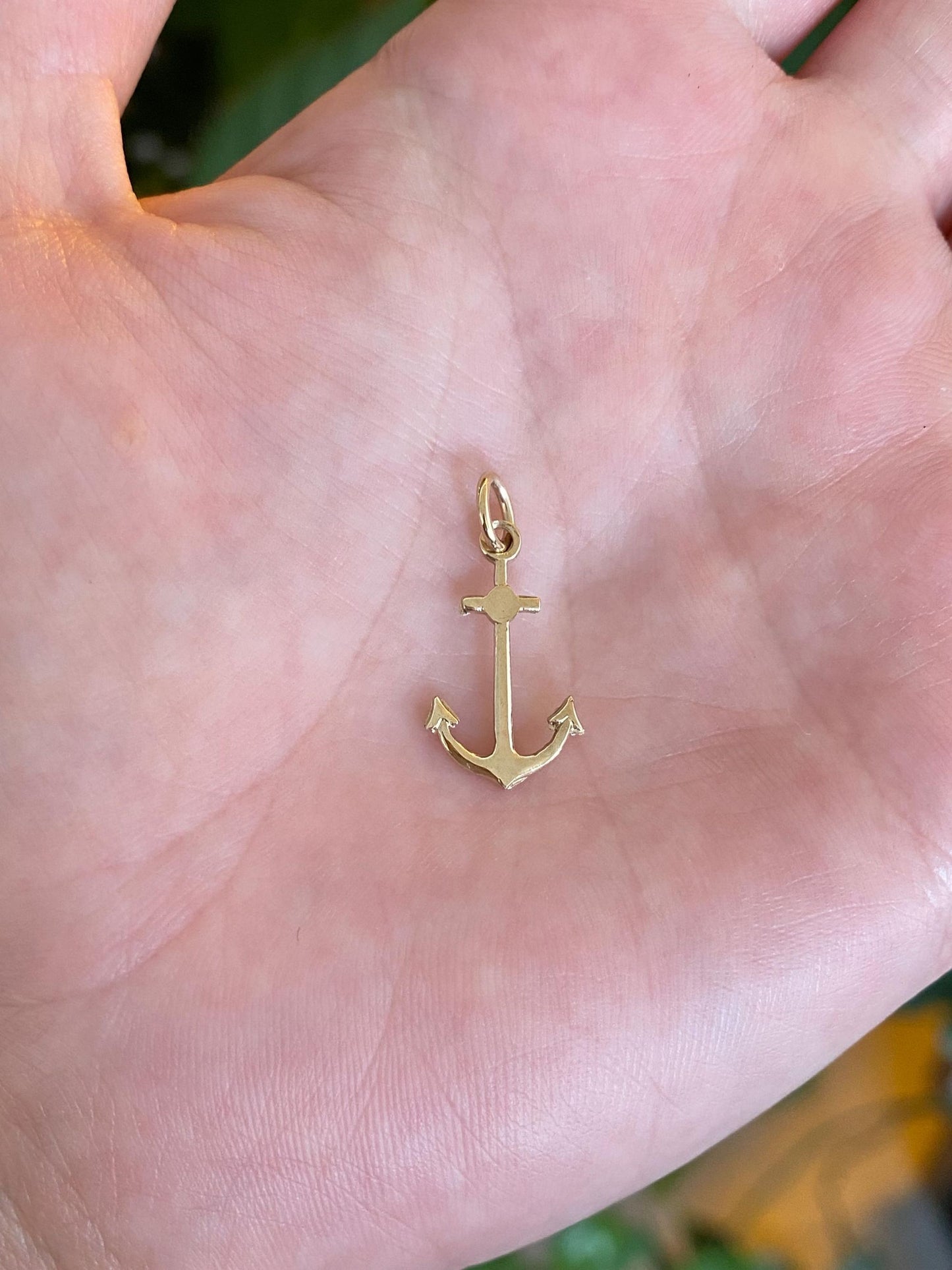 Vintage 14k Yellow Gold Anchor Charm
