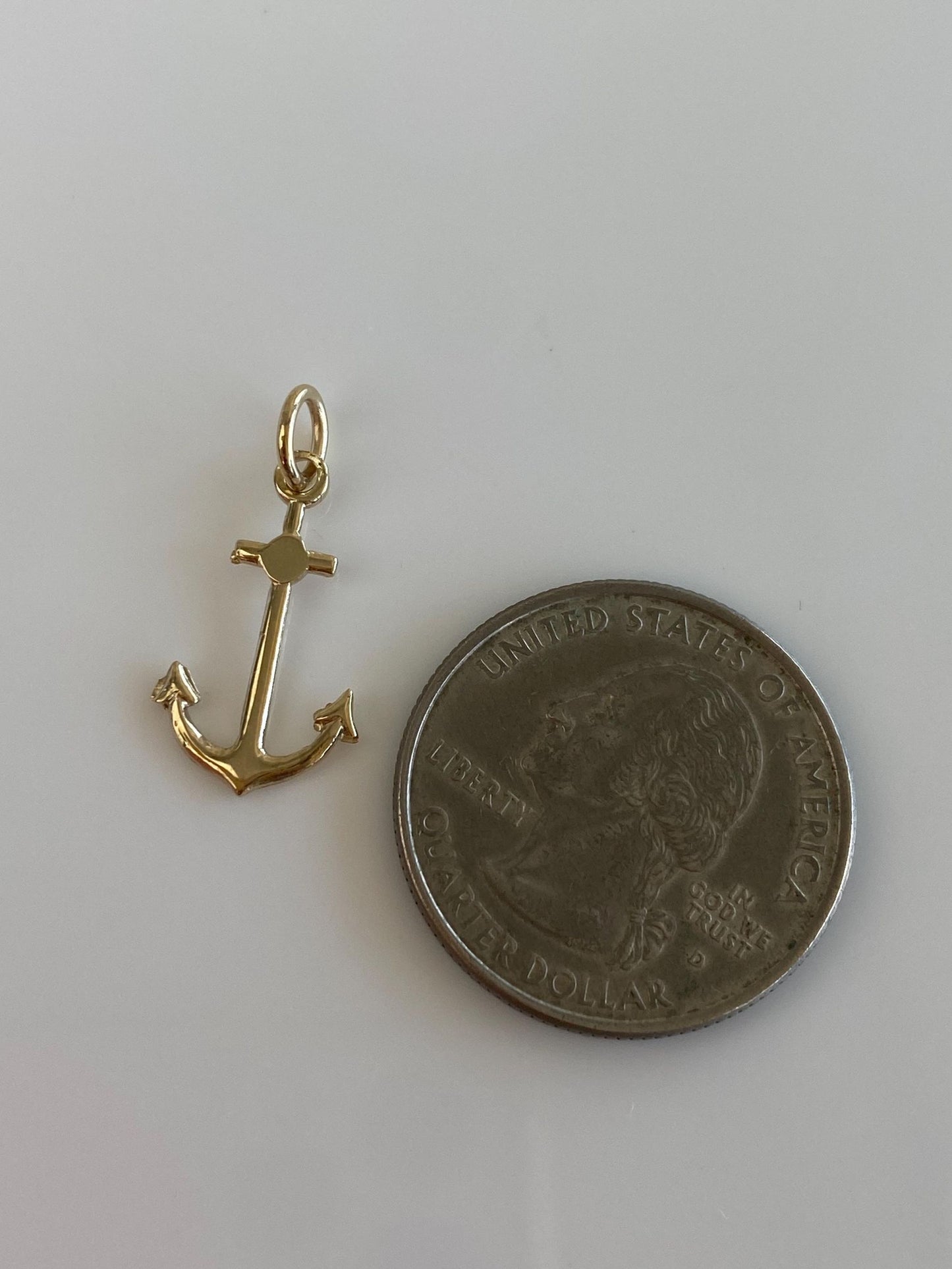 Vintage 14k Yellow Gold Anchor Charm