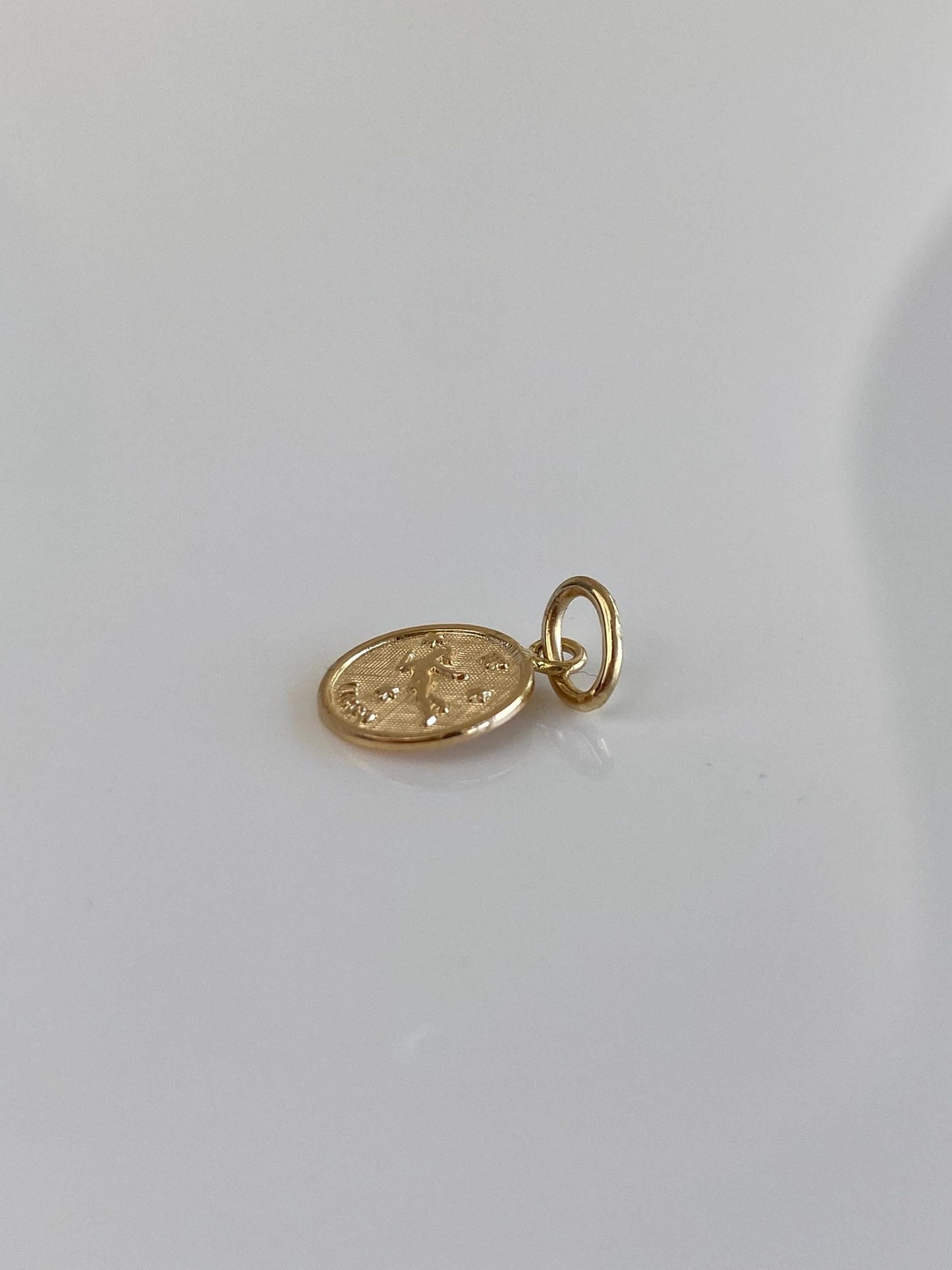 Vintage Solid 14k Yellow Gold Virgo Zodiac Charm