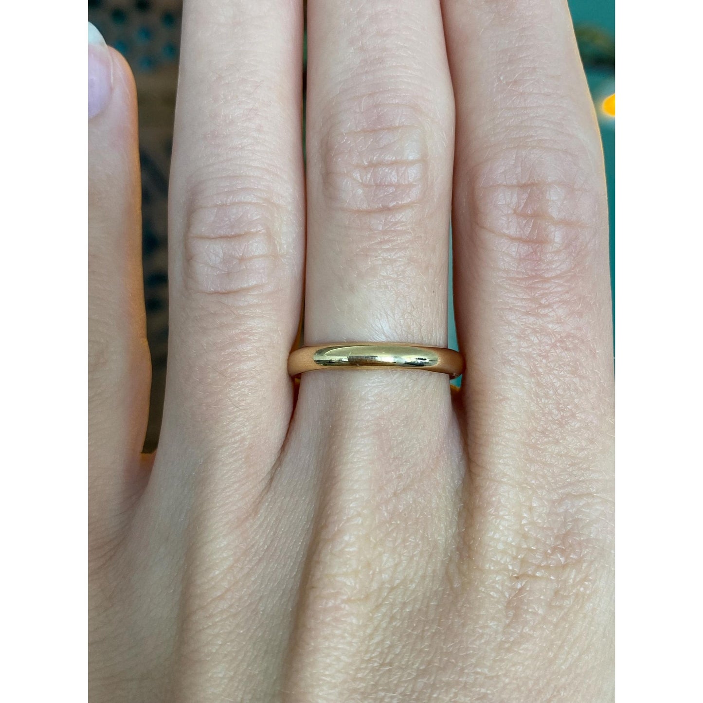 Vintage Solid 14k Yellow Gold Ring Band - Size 8.75