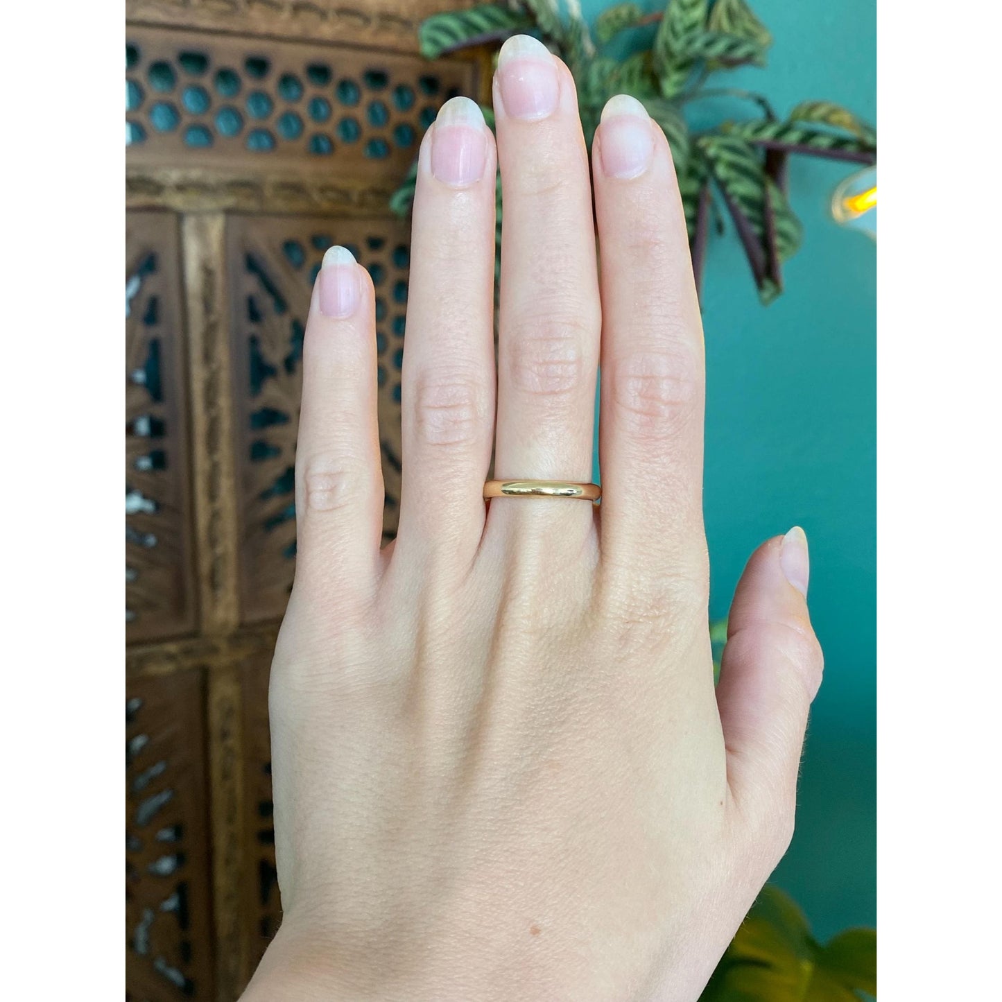 Vintage Solid 14k Yellow Gold Ring Band - Size 8.75