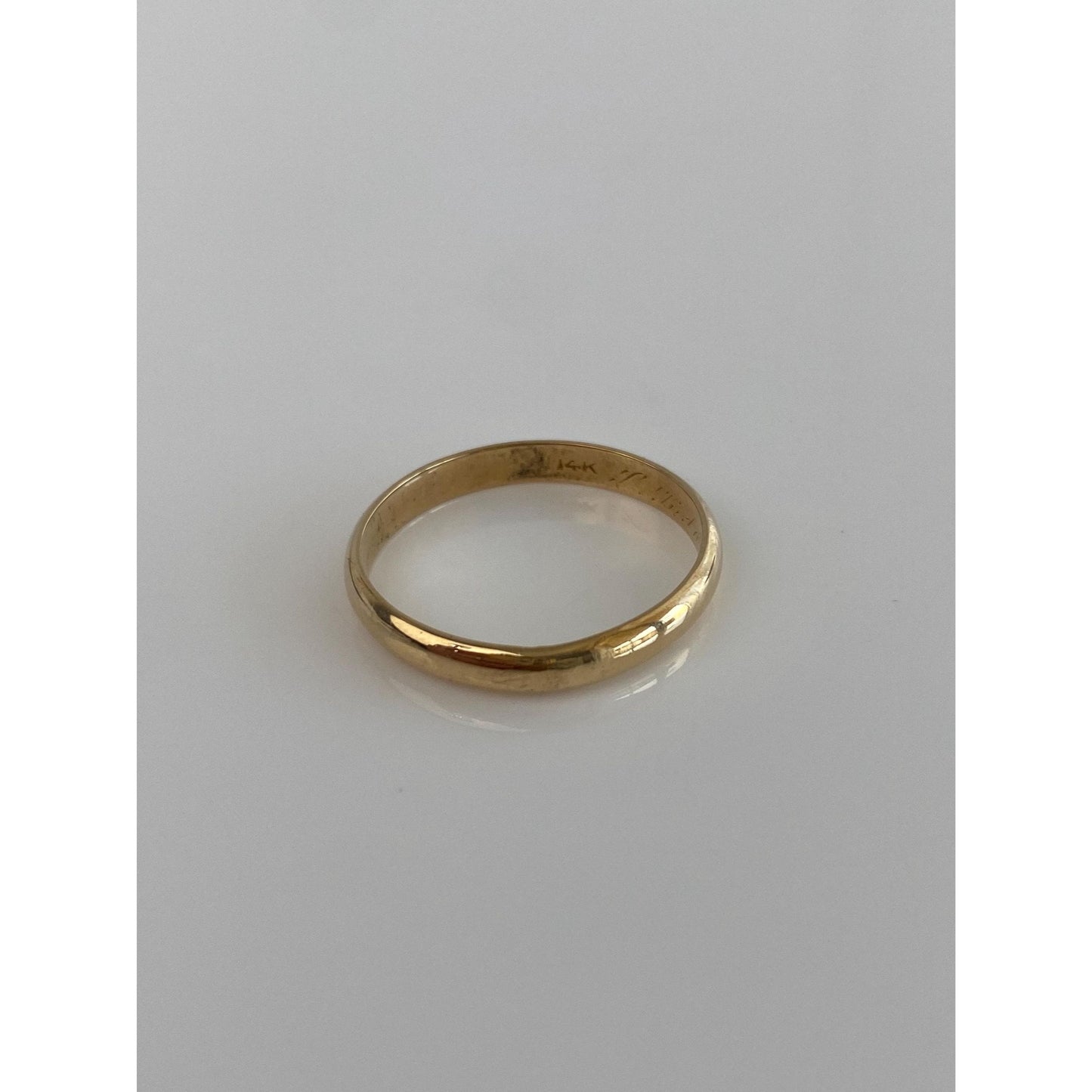 Vintage Solid 14k Yellow Gold Ring Band - Size 8.75