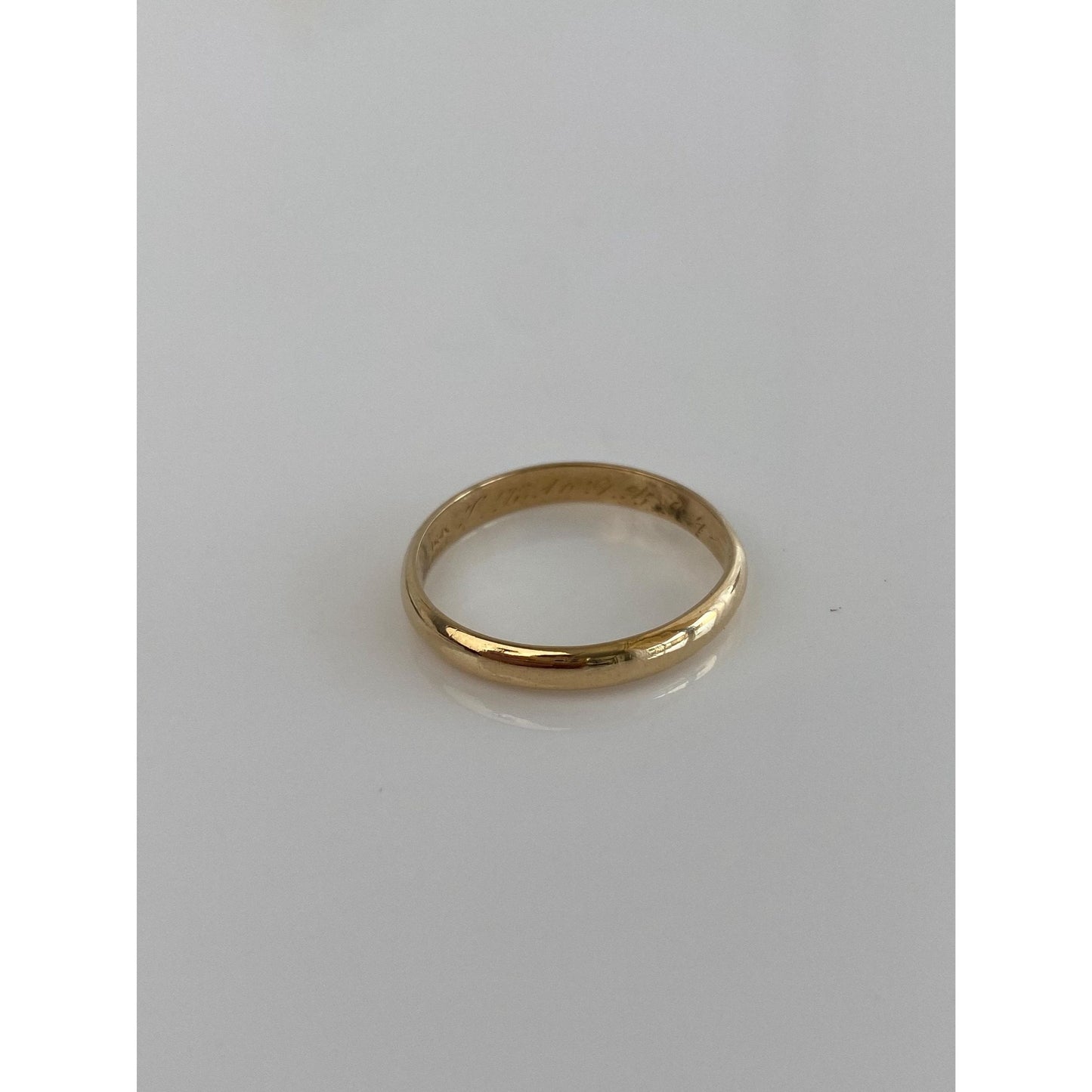 Vintage Solid 14k Yellow Gold Ring Band - Size 8.75