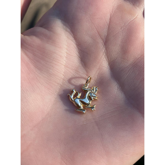 Vintage Solid 14k Yellow Gold Animal Charm