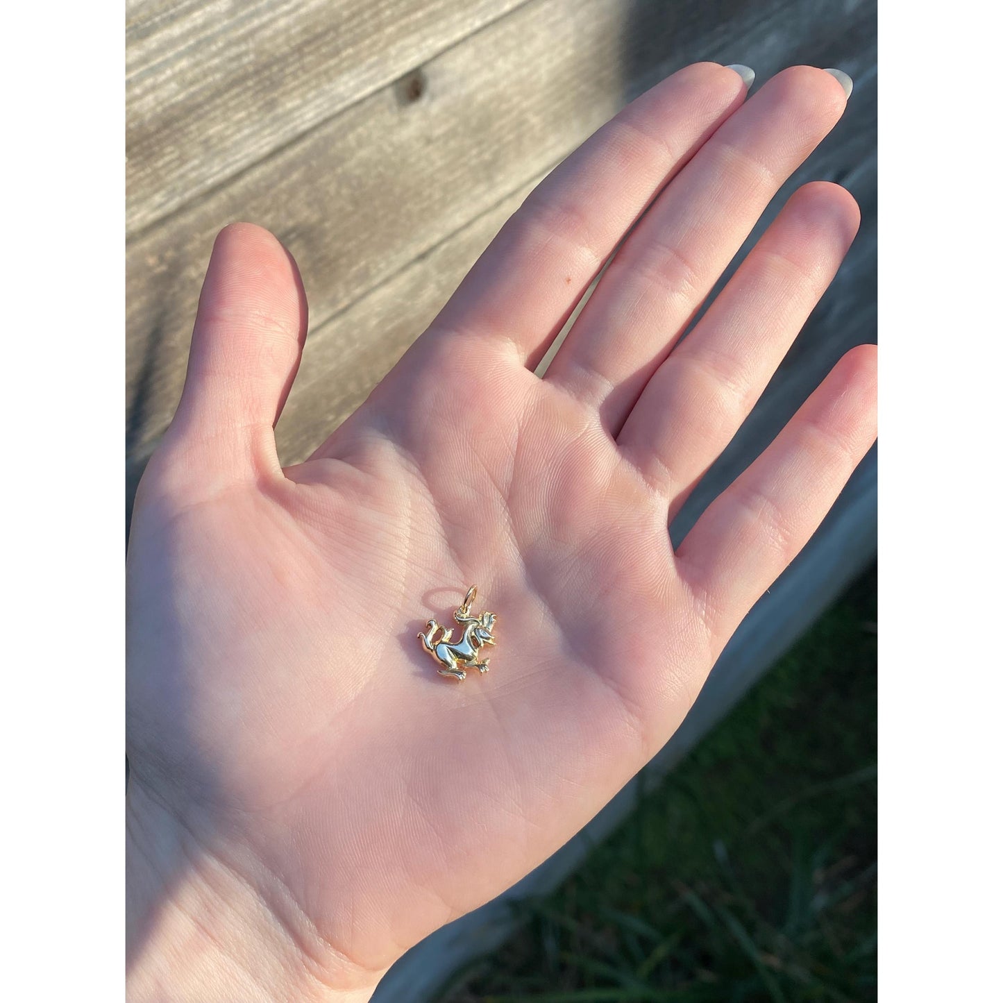 Vintage Solid 14k Yellow Gold Animal Charm