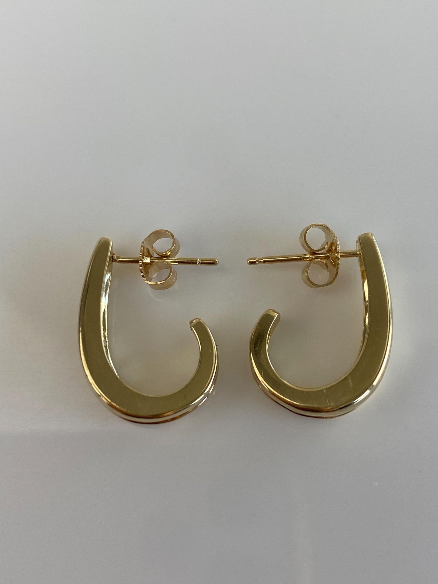 Vintage Solid 14k Yellow Gold Baguette Diamond Drop Earrings