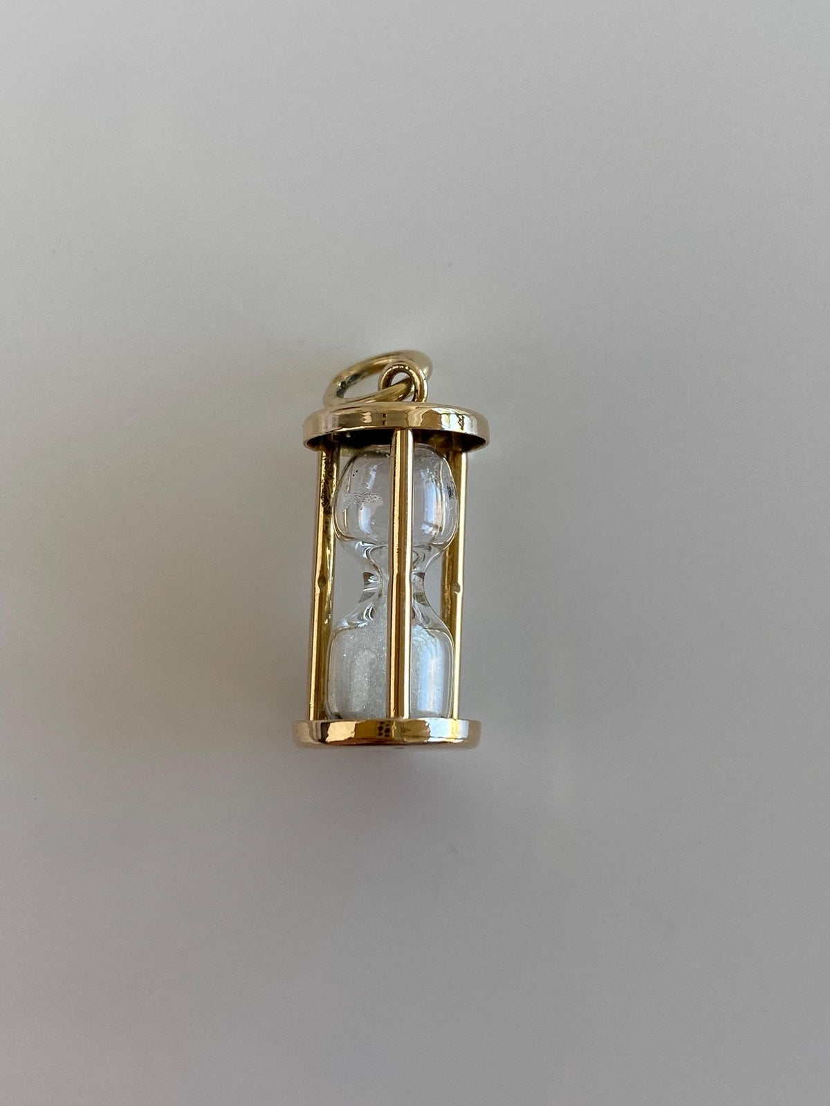 Vintage Solid 14k Yellow Gold Hourglass Charm