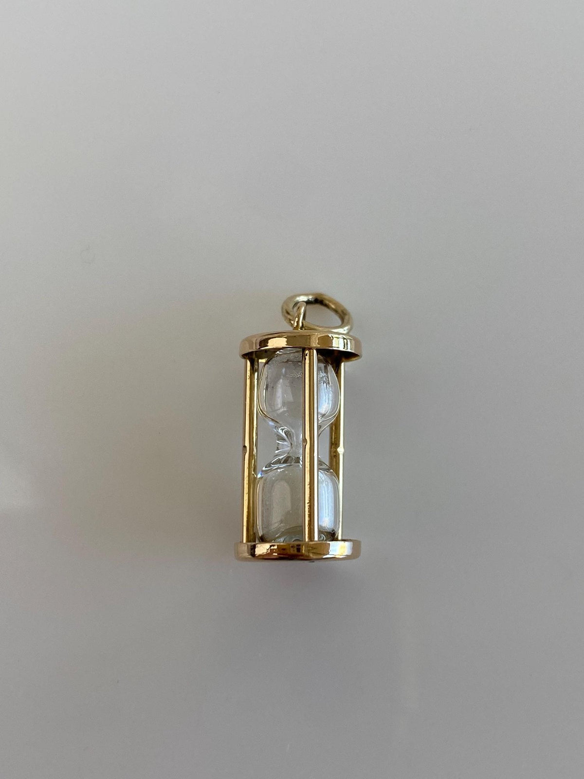 Vintage Solid 14k Yellow Gold Hourglass Charm