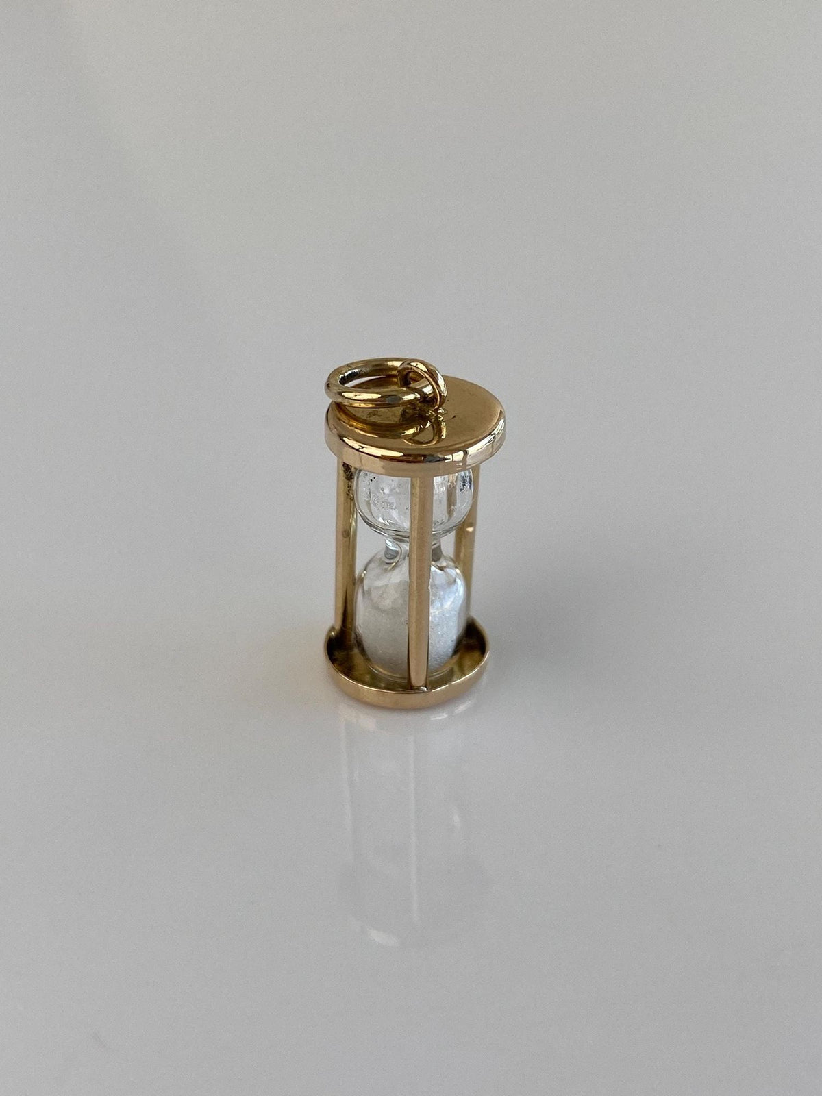 Vintage Solid 14k Yellow Gold Hourglass Charm
