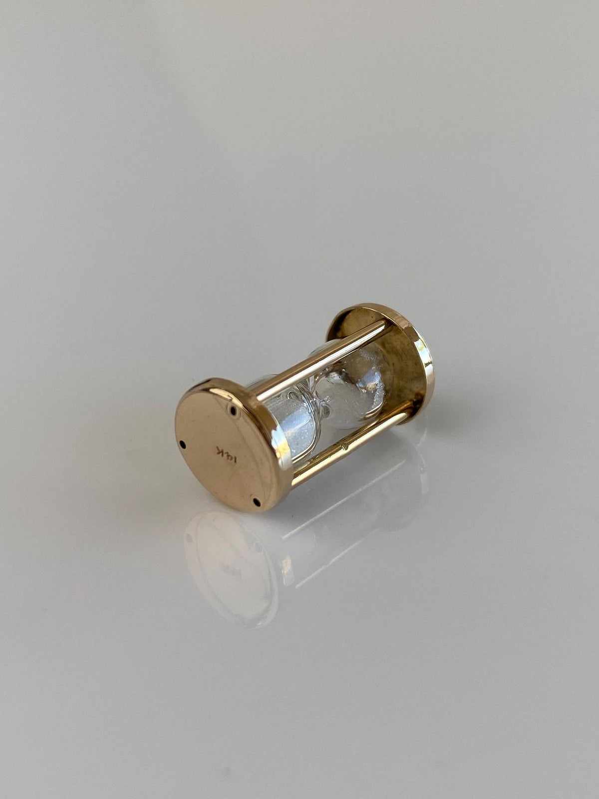 Vintage Solid 14k Yellow Gold Hourglass Charm