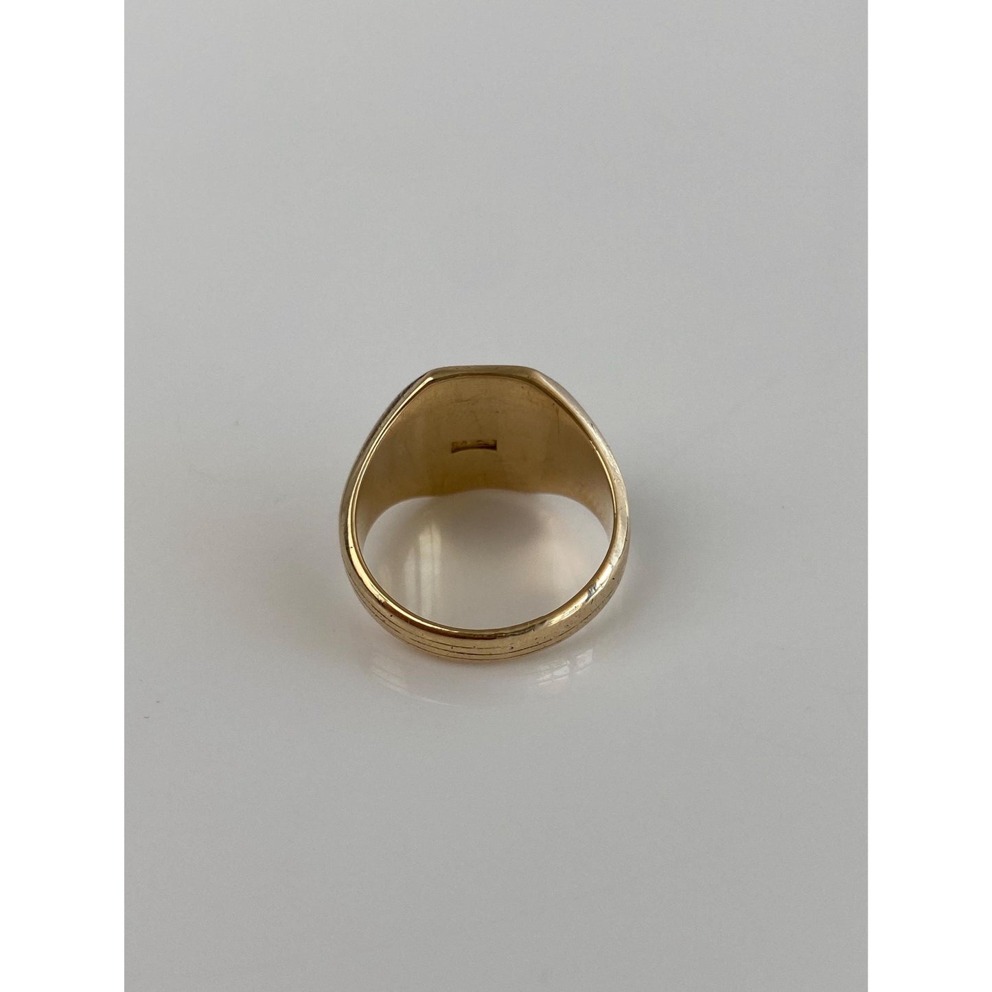 Vintage Solid 14k Yellow Gold Monogram Signet Ring - Size 4.5