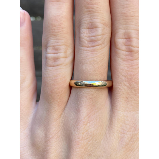 Vintage Solid 14k Yellow Gold Ring Band - Size 9